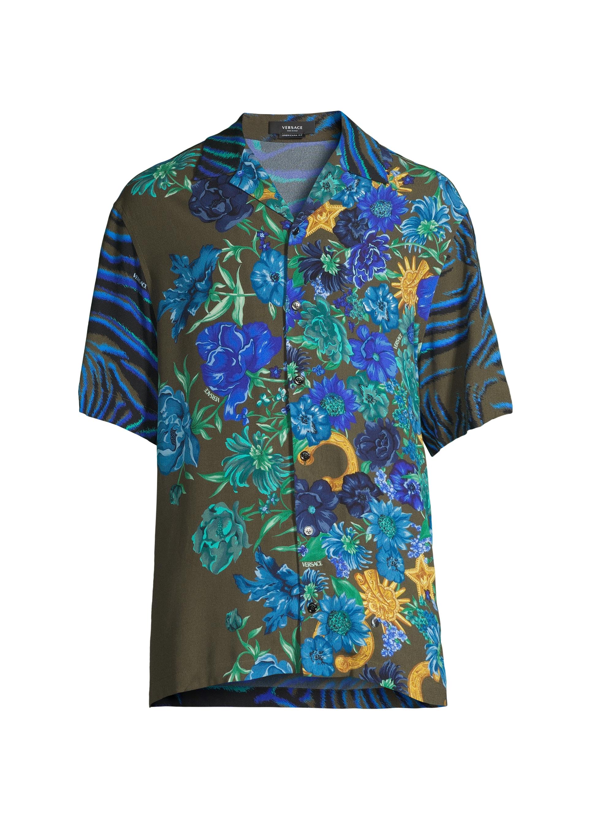 Versace Tiger & Wildflower Camp Shirt | Saks Fifth Avenue