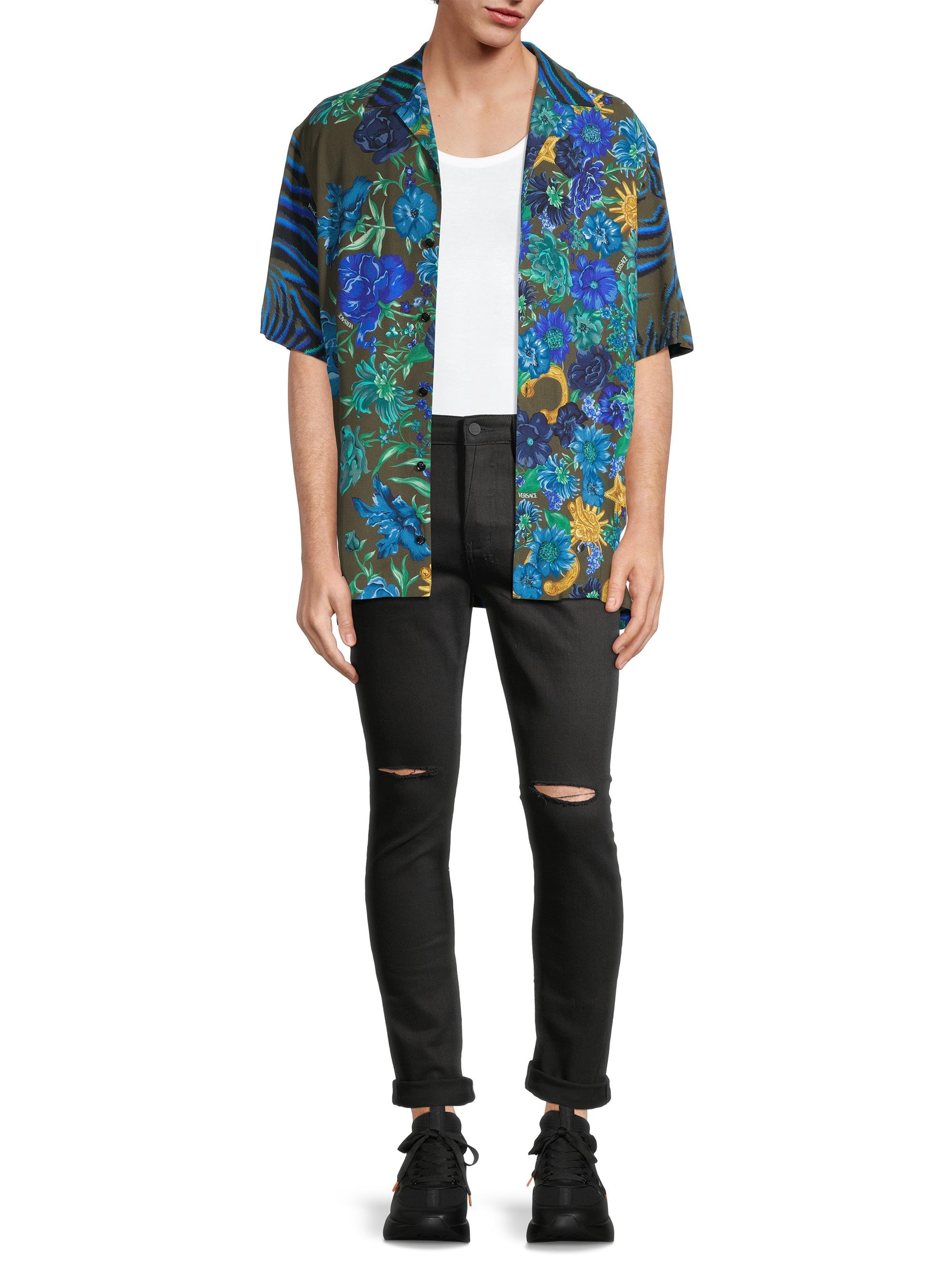 Versace Tiger & Wildflower Camp Shirt | Saks Fifth Avenue