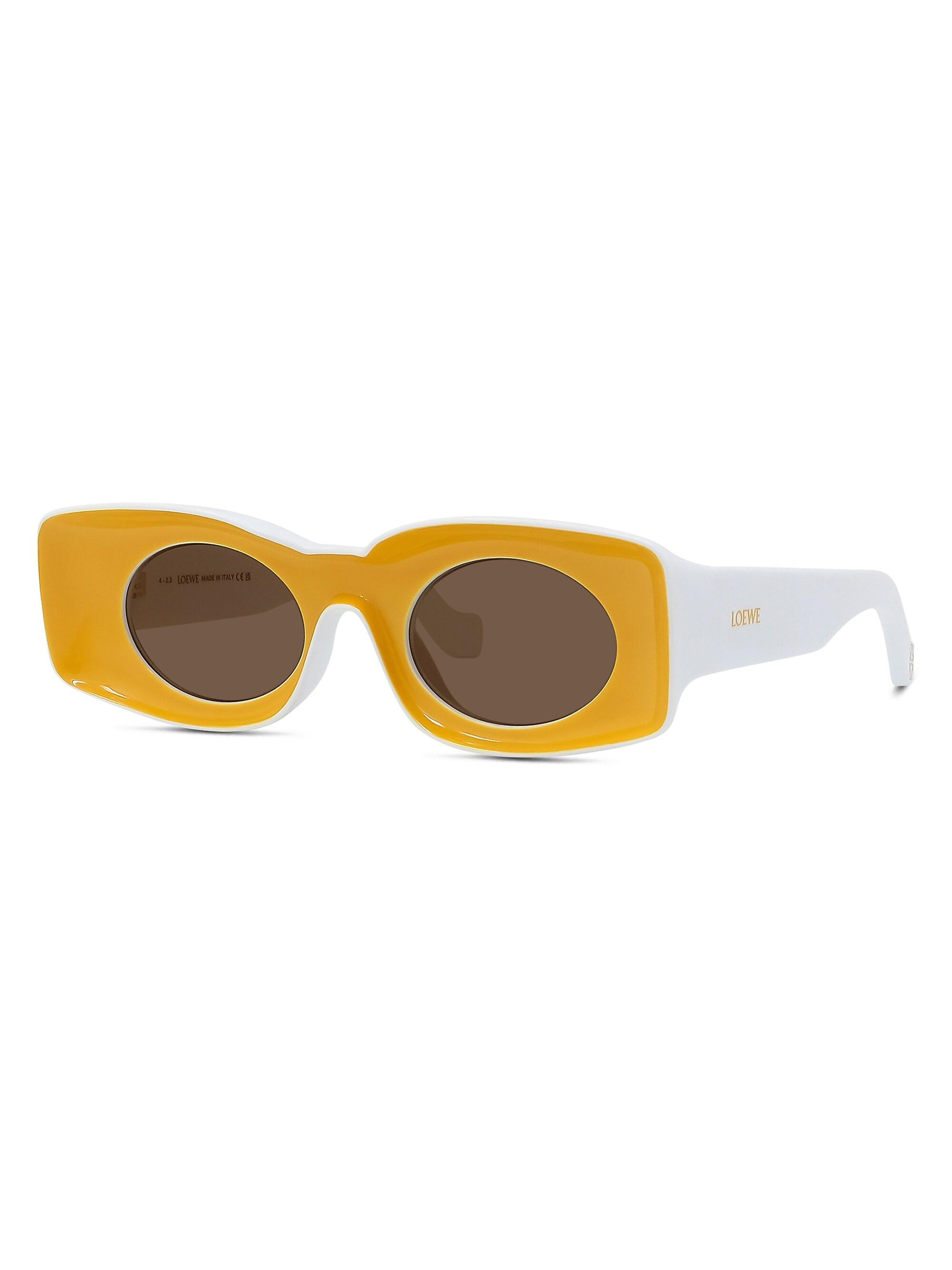 LOEWE Men's  x Paula's Ibiza 49MM Rectangular Sunglasses - Yellow White
