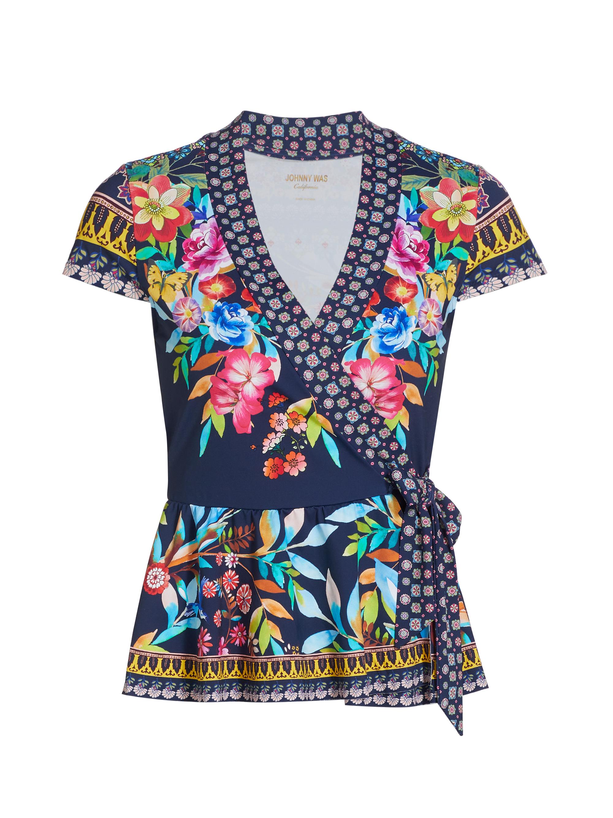 Johnny Was Ocean Dreamer Floral Wrap Bikini Top | Saks Fifth Avenue