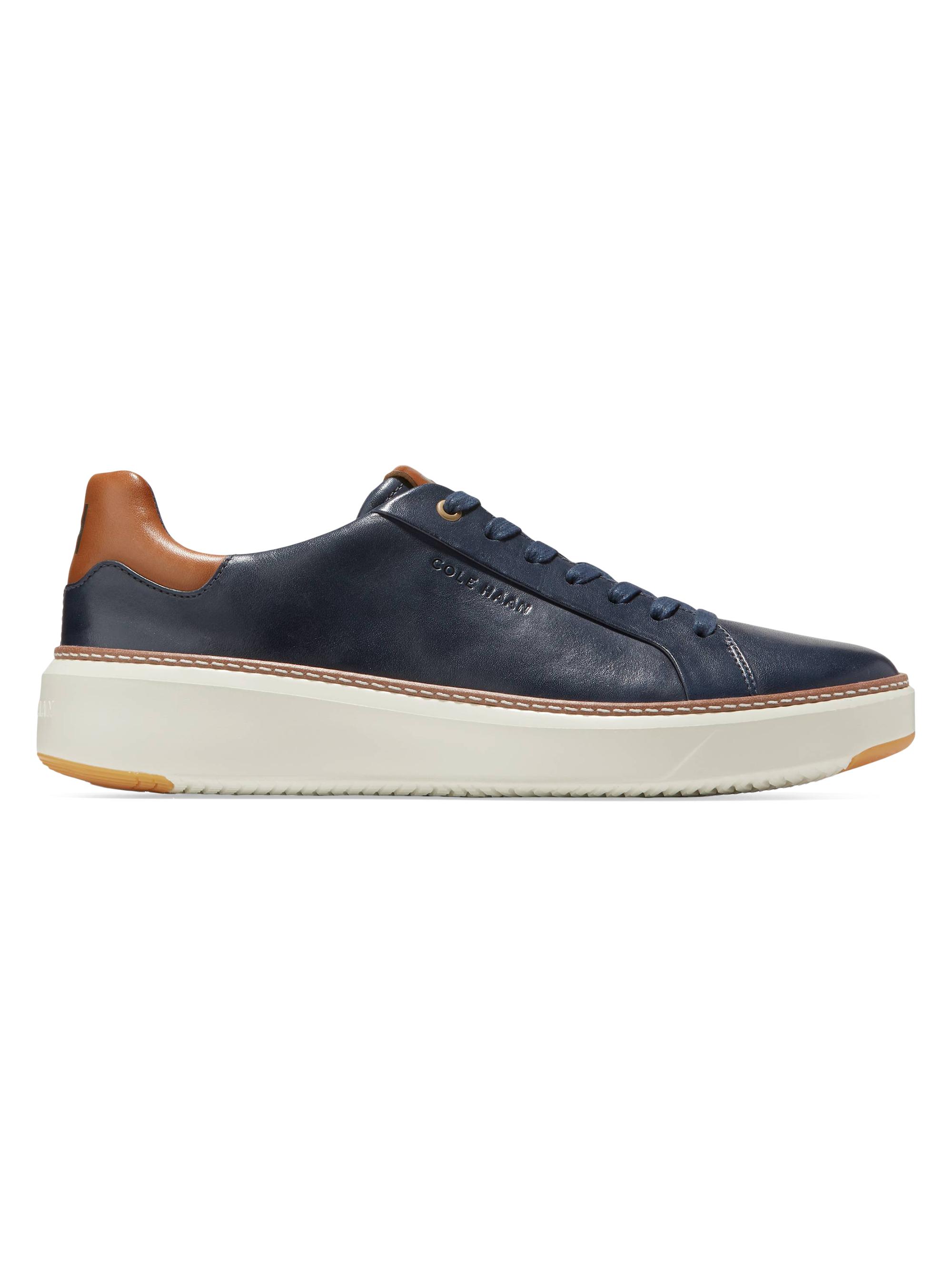 Cole Haan Men's Grandpro Topspin Leather Sneakers - Navy Blazer Leather