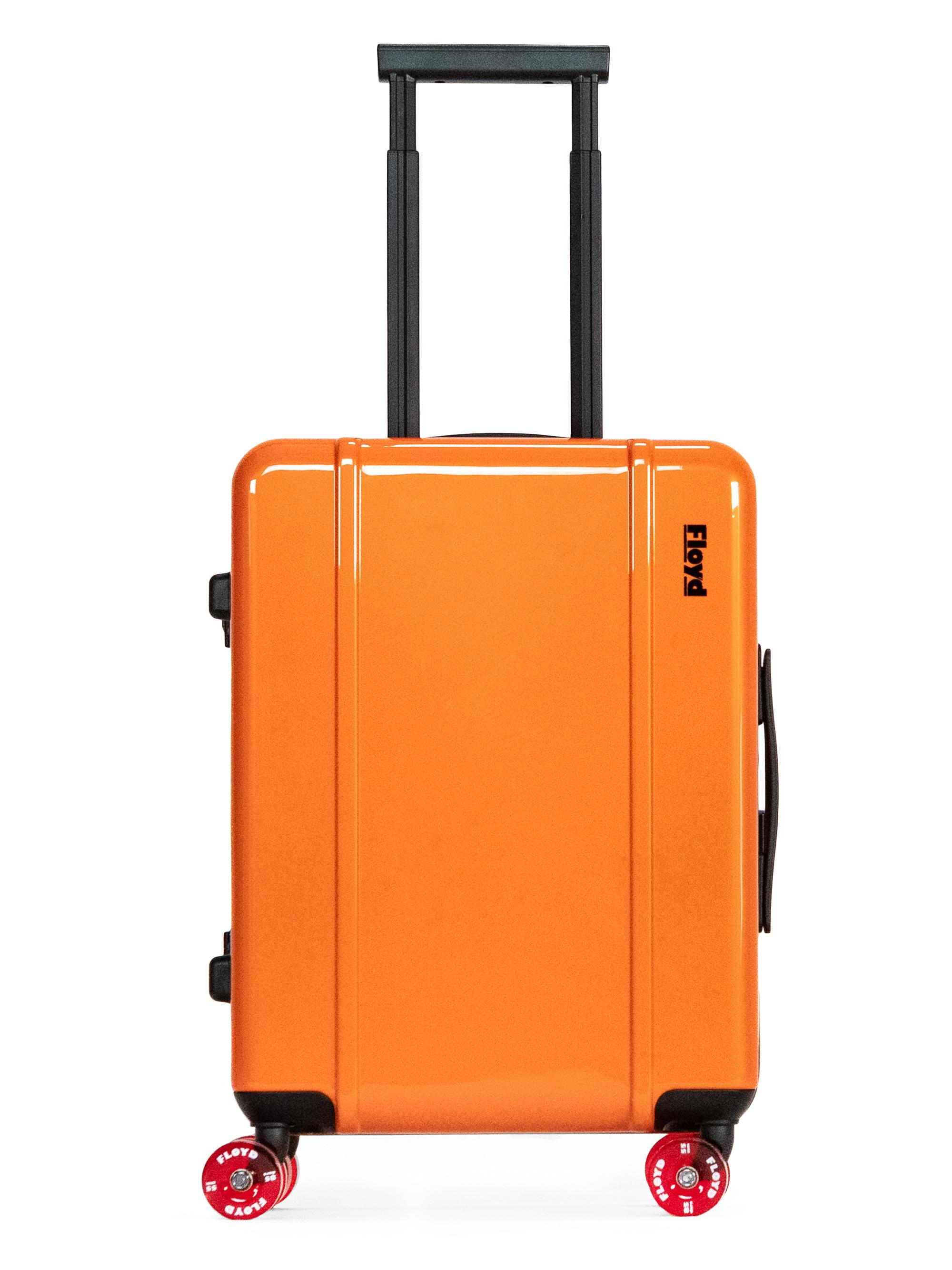 Floyd Men's Skateboard Wheel Polycarbonate Cabin Suitcase - Hot Orange