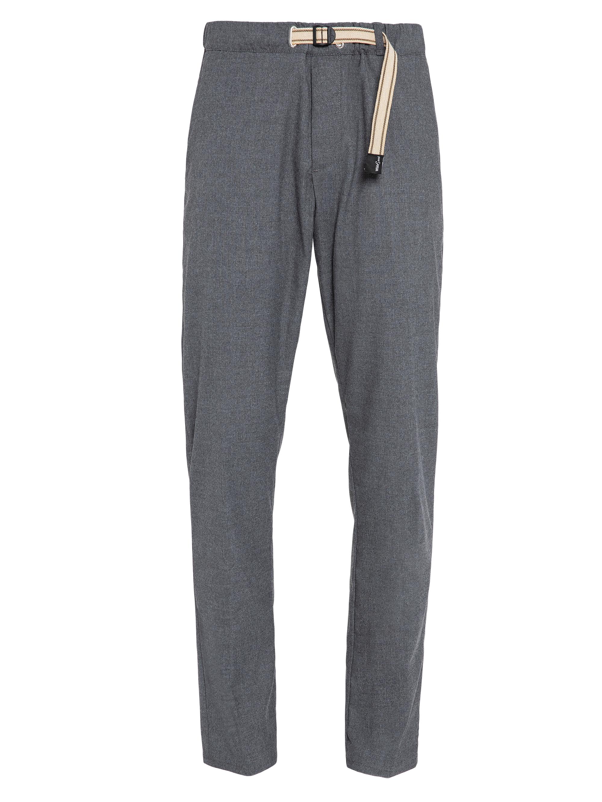 White Sand Men's Belted Mid-Rise Pants - Mid Grey