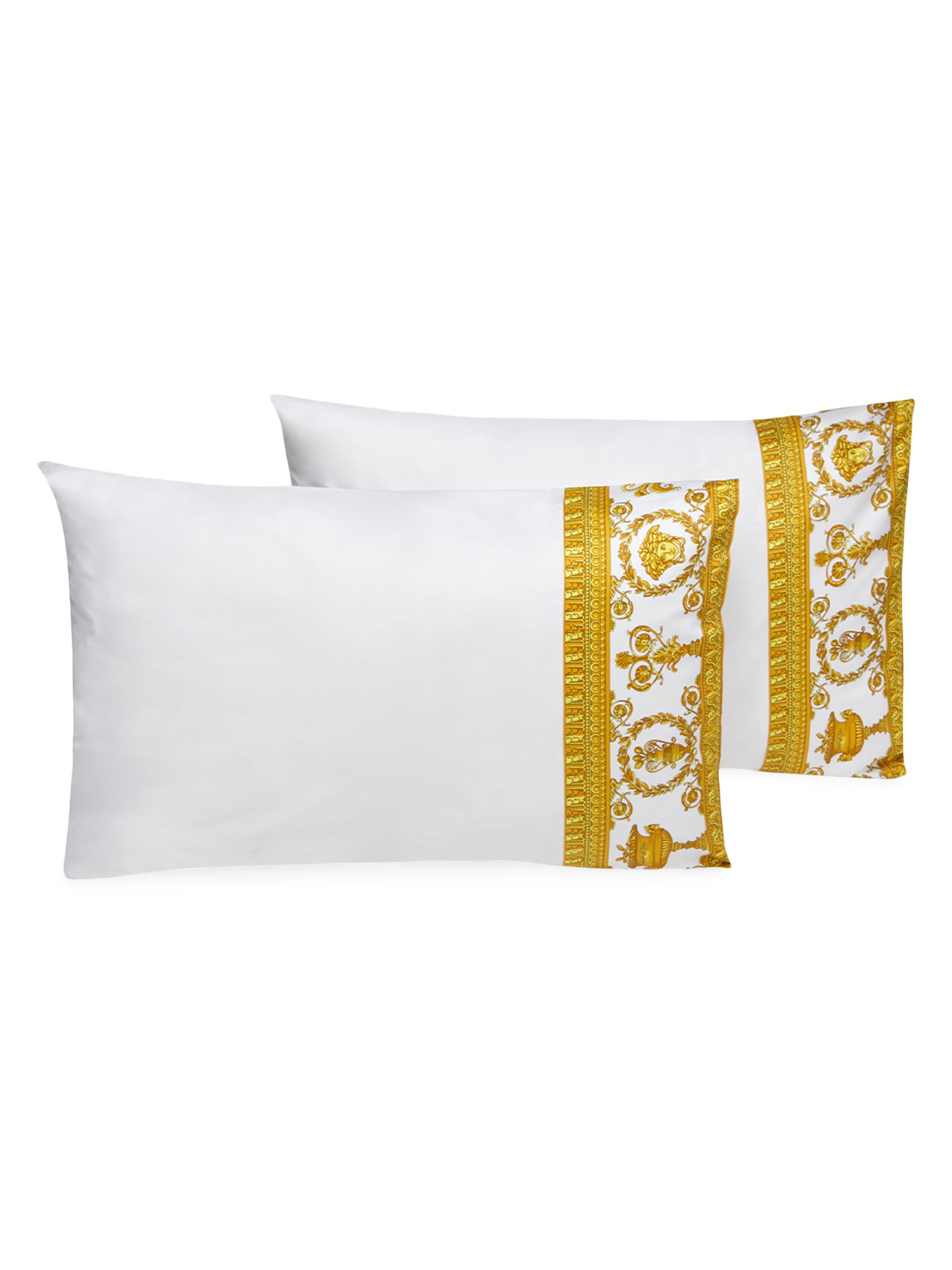 Versace Baroque Pillowcases - White King