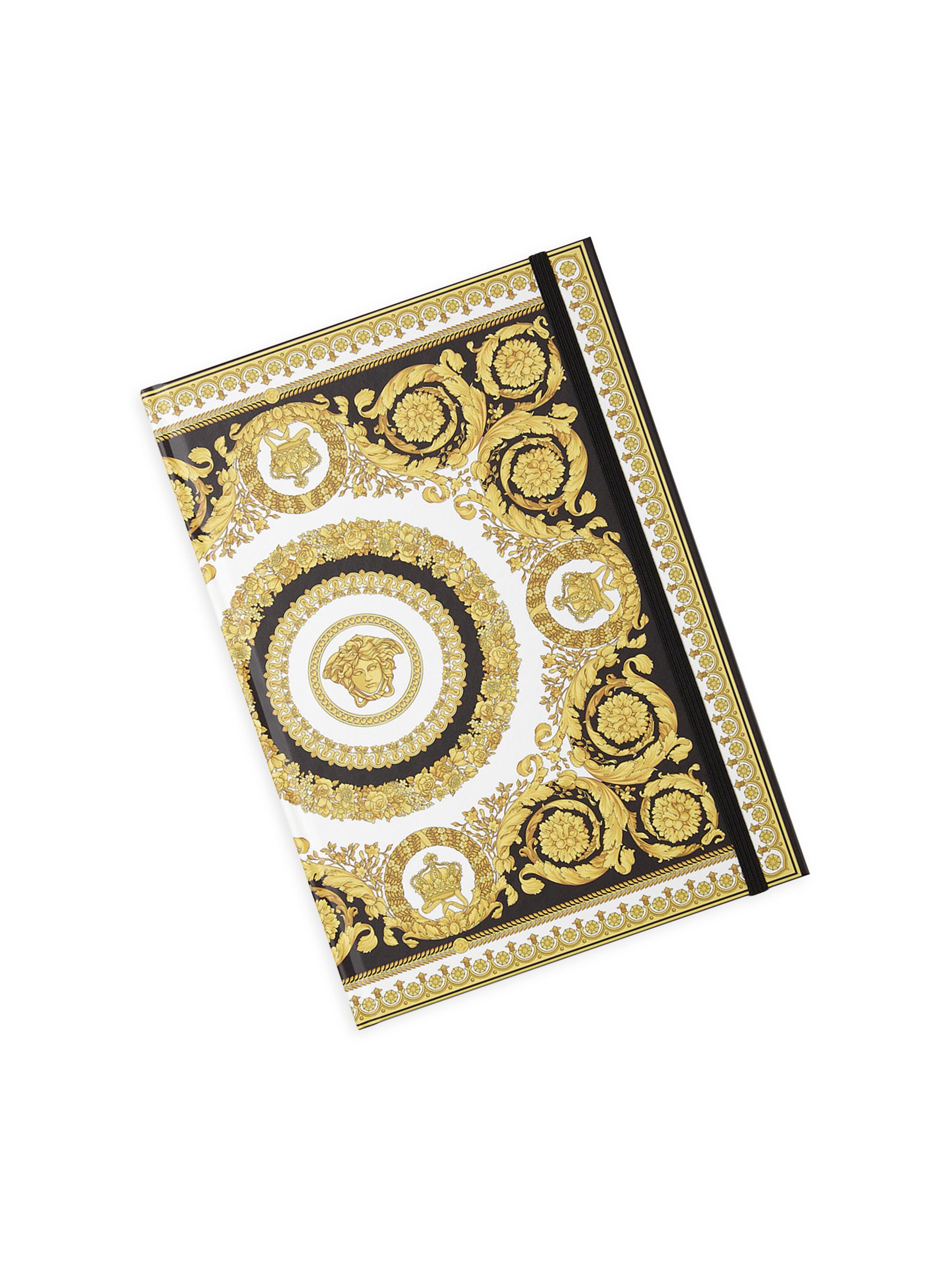 Versace Crete de Fleur Notebook - Gold Black