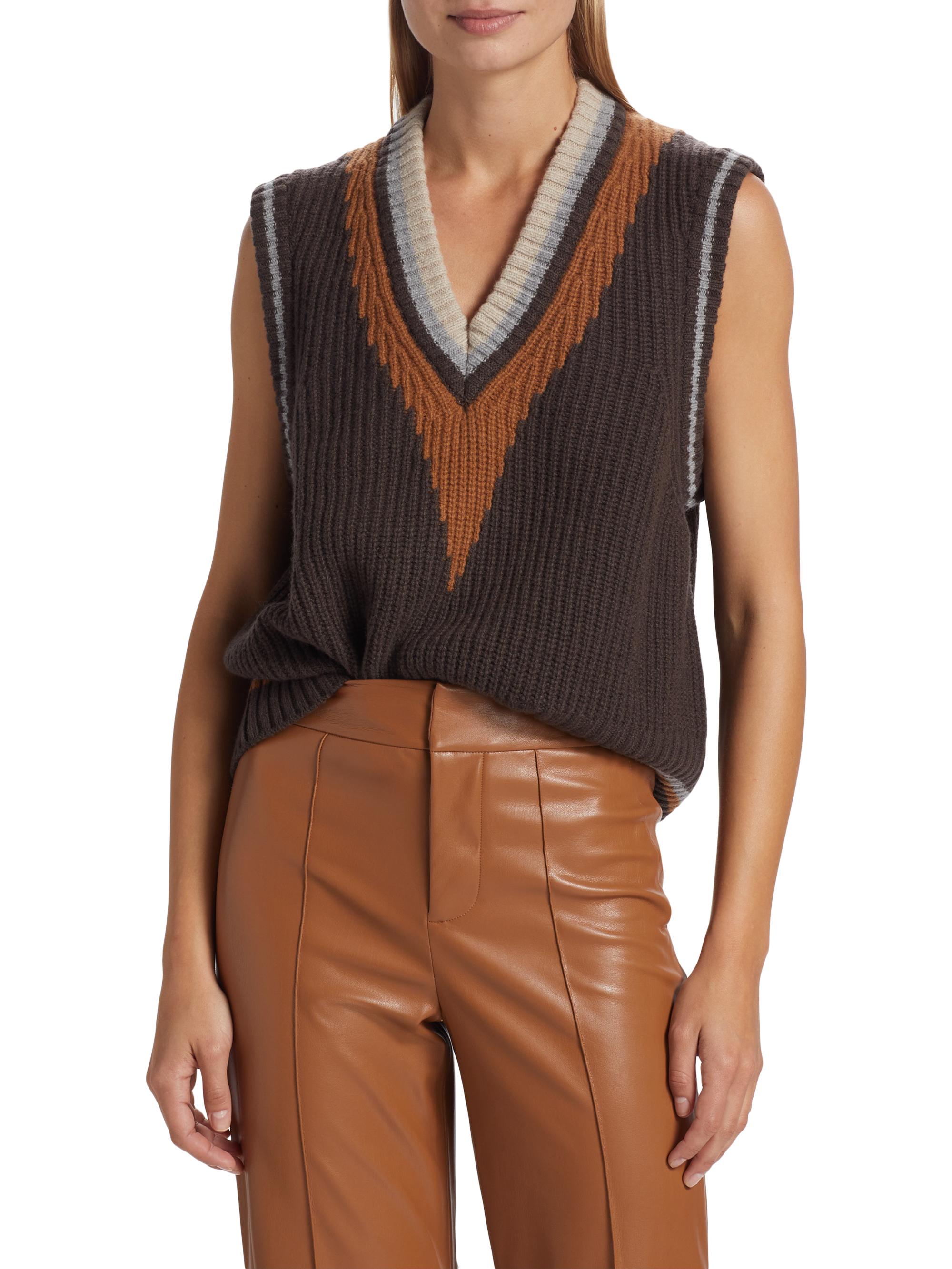 Saks Fifth Avenue Colorblocked Wool-Blend Sweater Vest