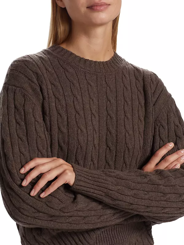 Shop Saks Fifth Avenue Wool-Blend Cable-Knit Pullover Sweater
