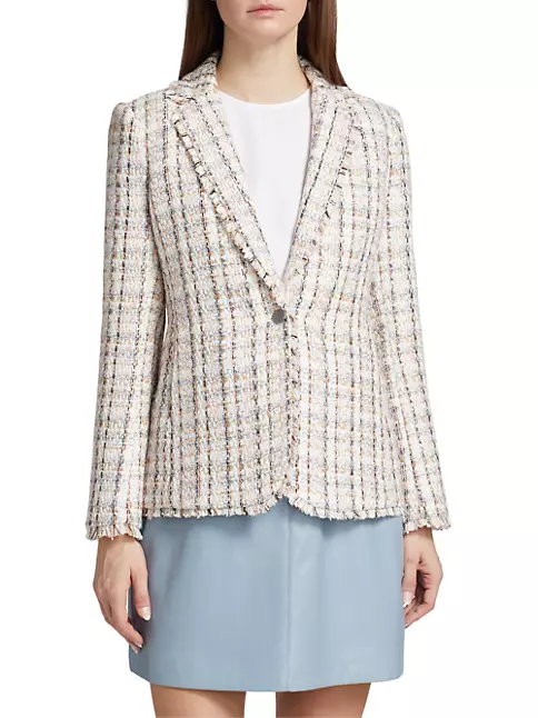 Shop Elie Tahari The Hartley Tweed Jacket | Saks Fifth Avenue