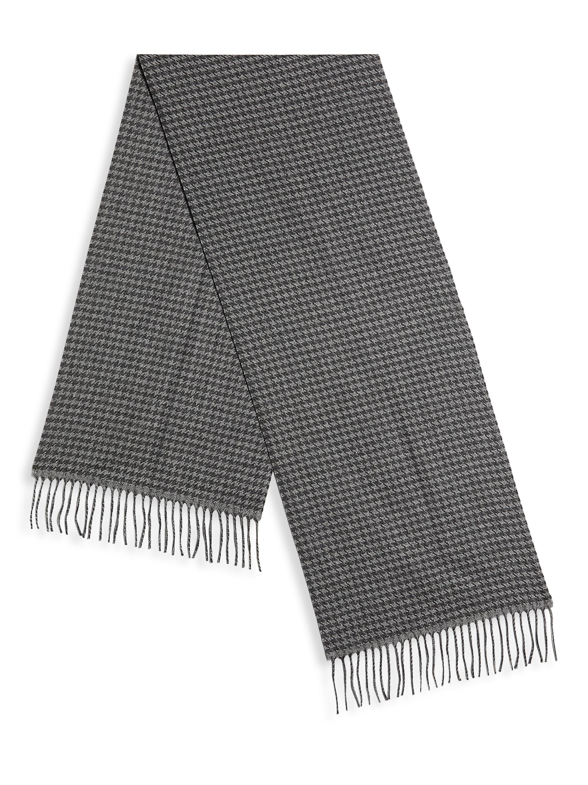 Saks Fifth Avenue COLLECTION Houndstooth Silk-Cashmere Scarf
