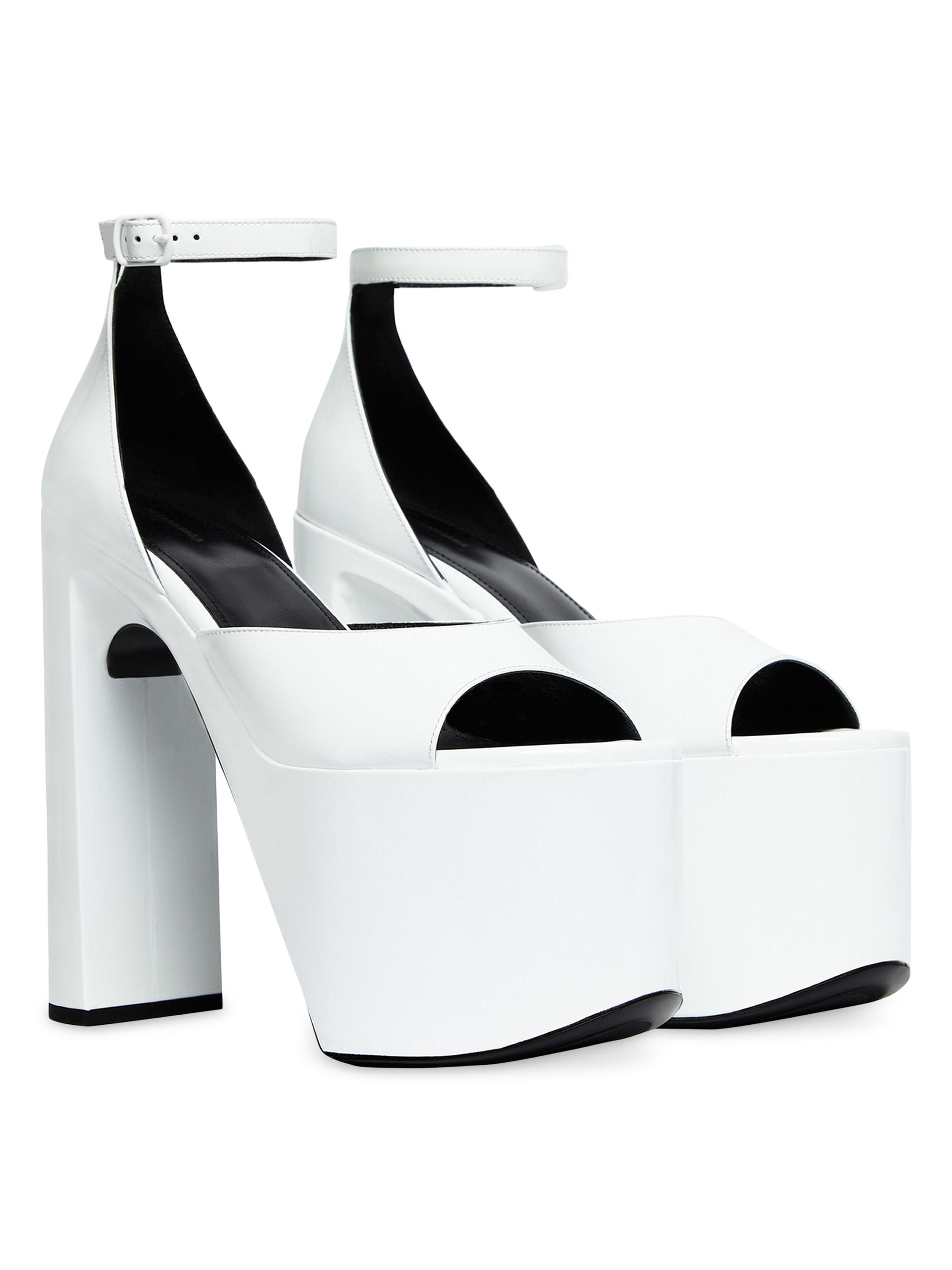 Balenciaga Women's Camden 160mm Sandals - Optic White