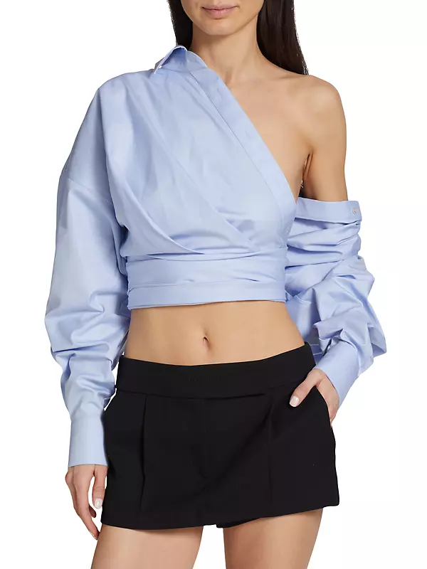 ALEXANDER WANG, Cropped Wrapped Front Shirt, Women