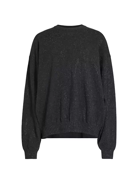 Shop Alexander Wang Crystal-Embellished Wool-Blend Sweater | Saks