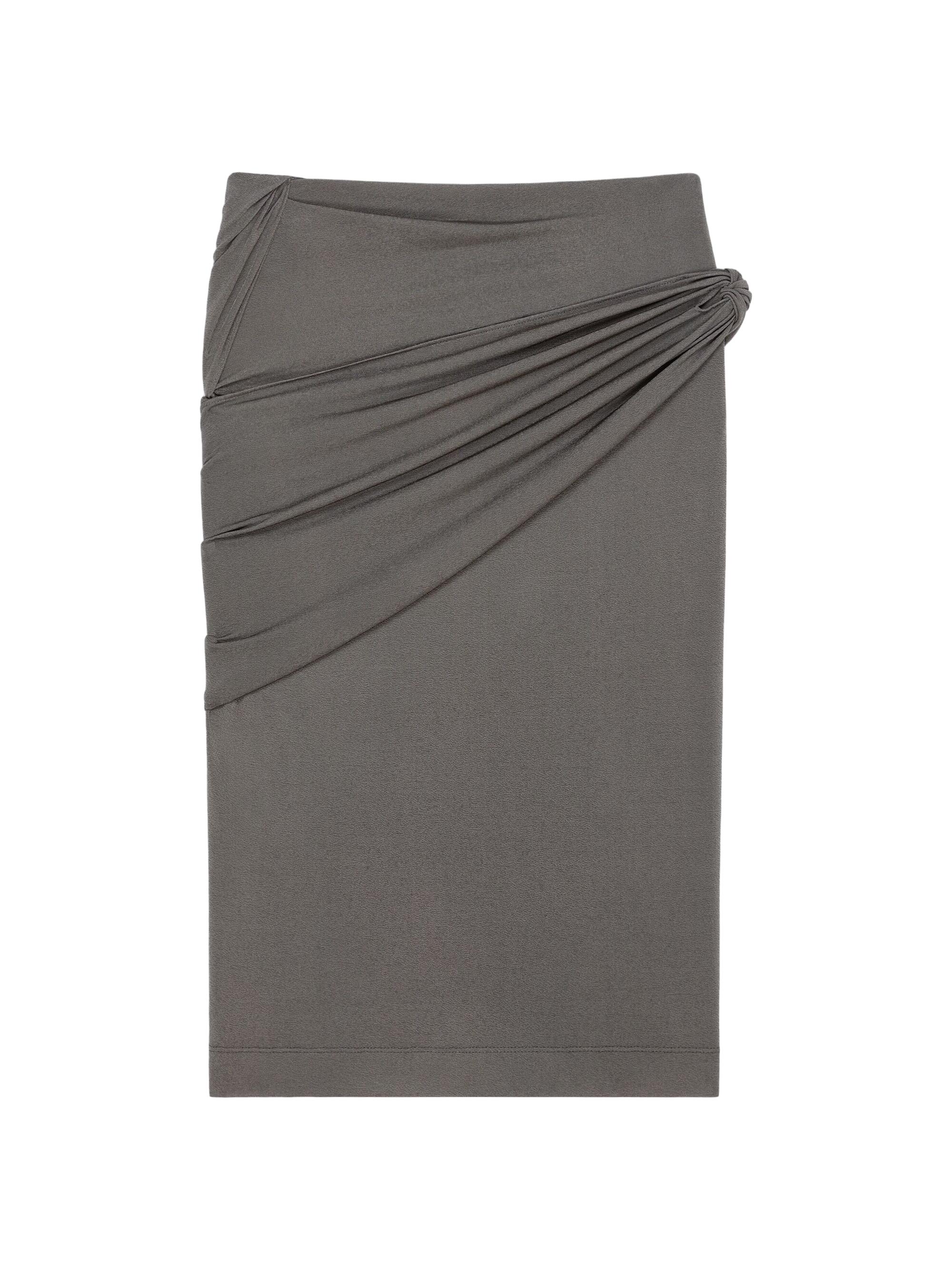 Givenchy Women's Draped Skirt in Crepe - Dark Grey