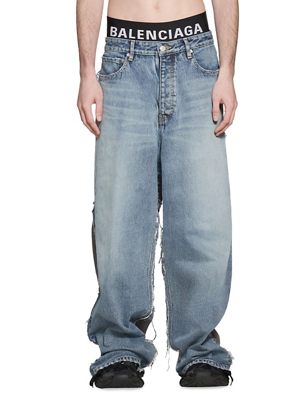 Shop Balenciaga Hybrid Baggy Pants | Saks Fifth Avenue Shop Balenciaga Hybrid Baggy Pants | Saks Fifth Avenue