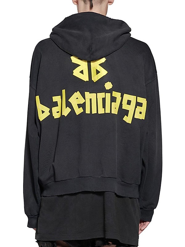 Shop Balenciaga Tape Type Ripped Pocket Zip-Up Hoodie | Saks Shop Balenciaga Tape Type Ripped Pocket Zip-Up Hoodie | Saks
