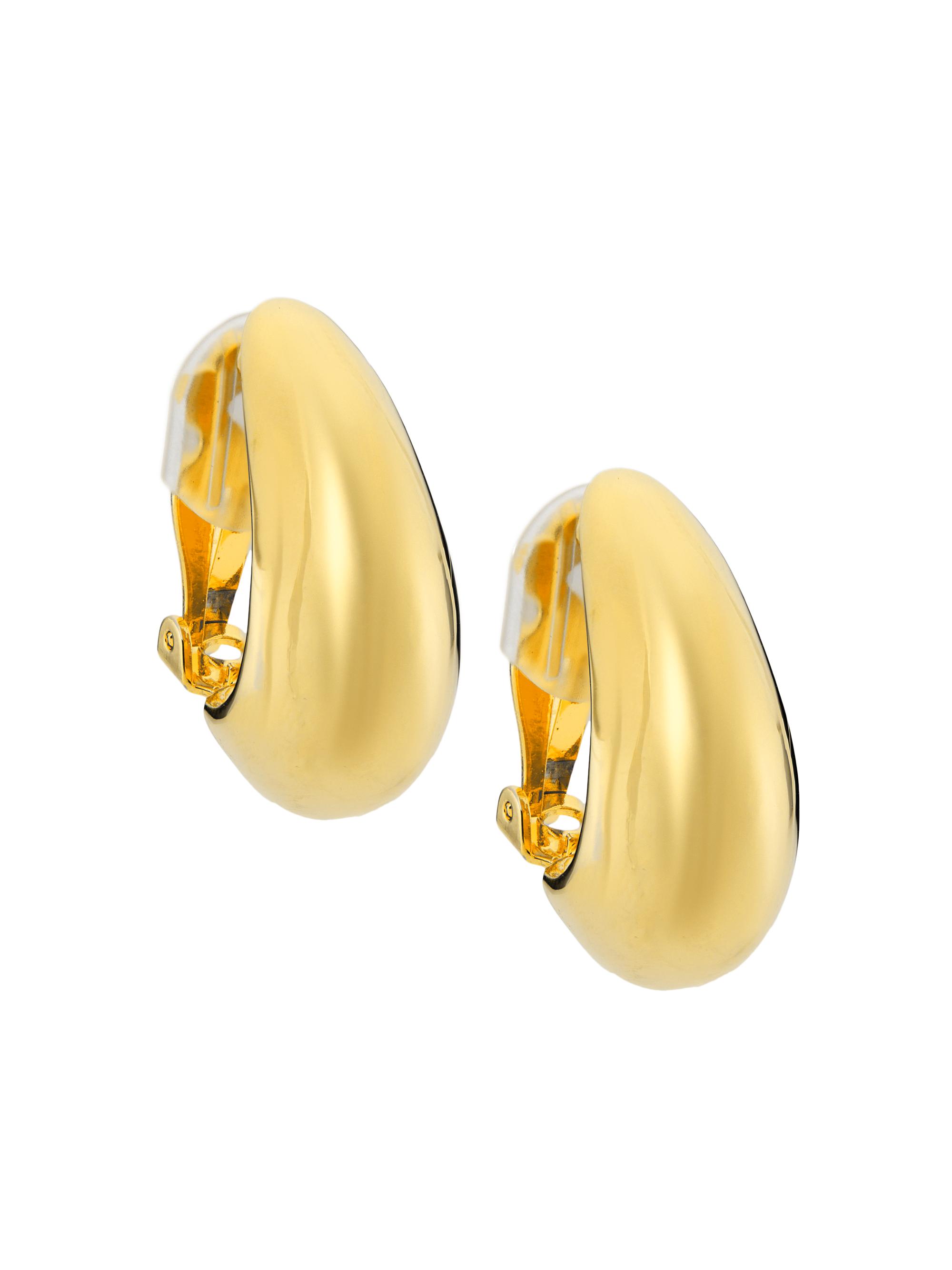Kenneth Jay Lane Women's 18K-Gold-Plated Half-Hoop Clip-On Earrings - Gold
