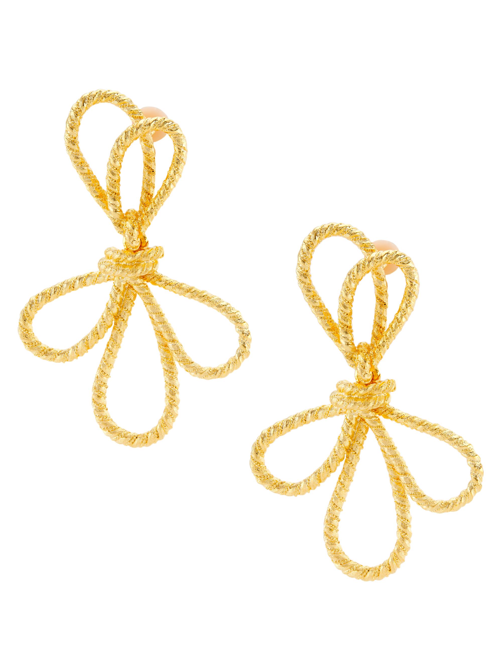 Kenneth Jay Lane Women's 22K-Gold-Plated Bow Clip-On Earrings - Gold