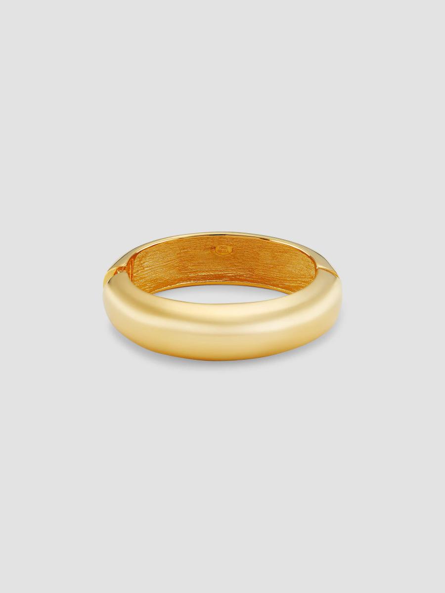 Kenneth Jay Lane 22K-Gold-Plated Hinged Bangle | Saks Fifth Avenue