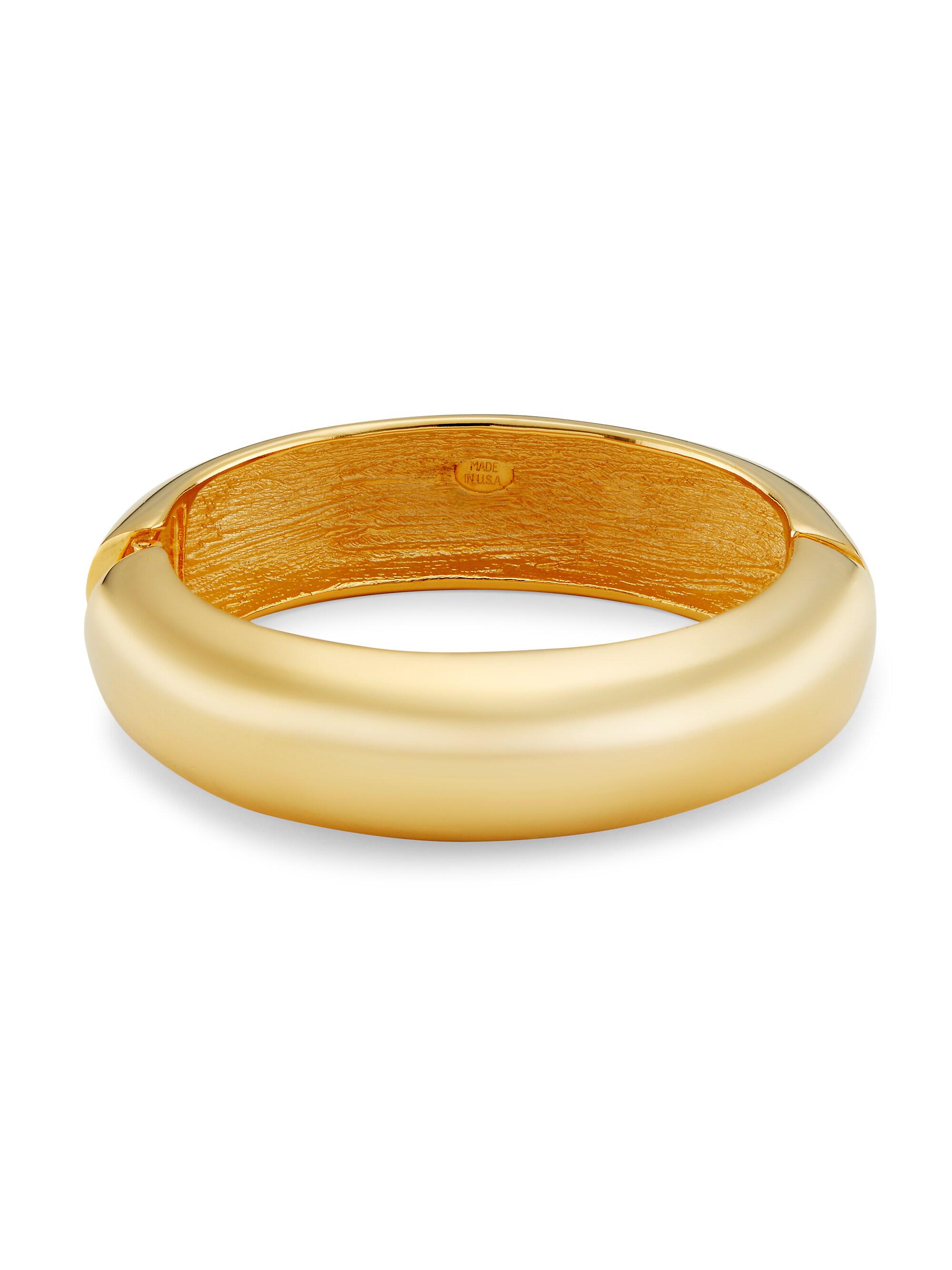 Kenneth Jay Lane Women's 22K-Gold-Plated Hinged Bangle - Gold