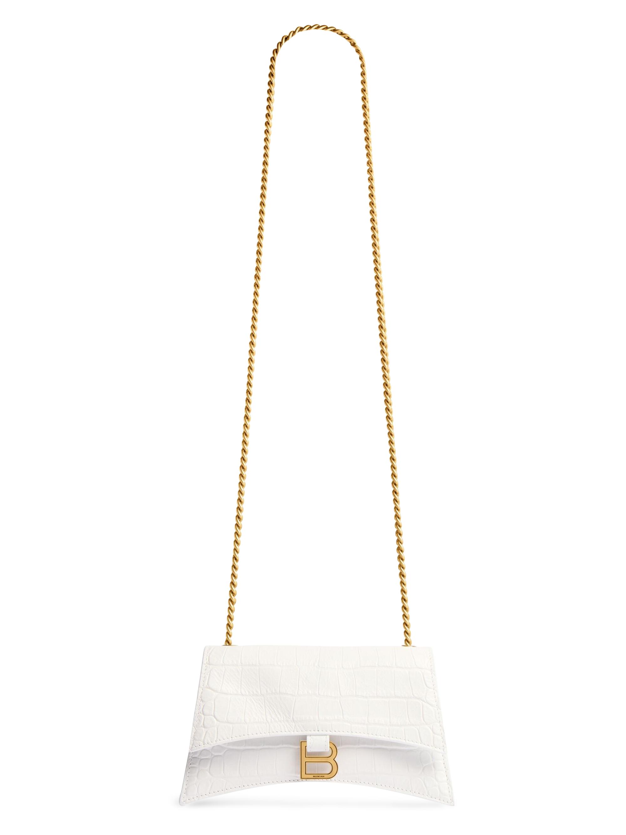 Balenciaga Women's Crush  Chain Bag Crocodile Embossed - Forest Green