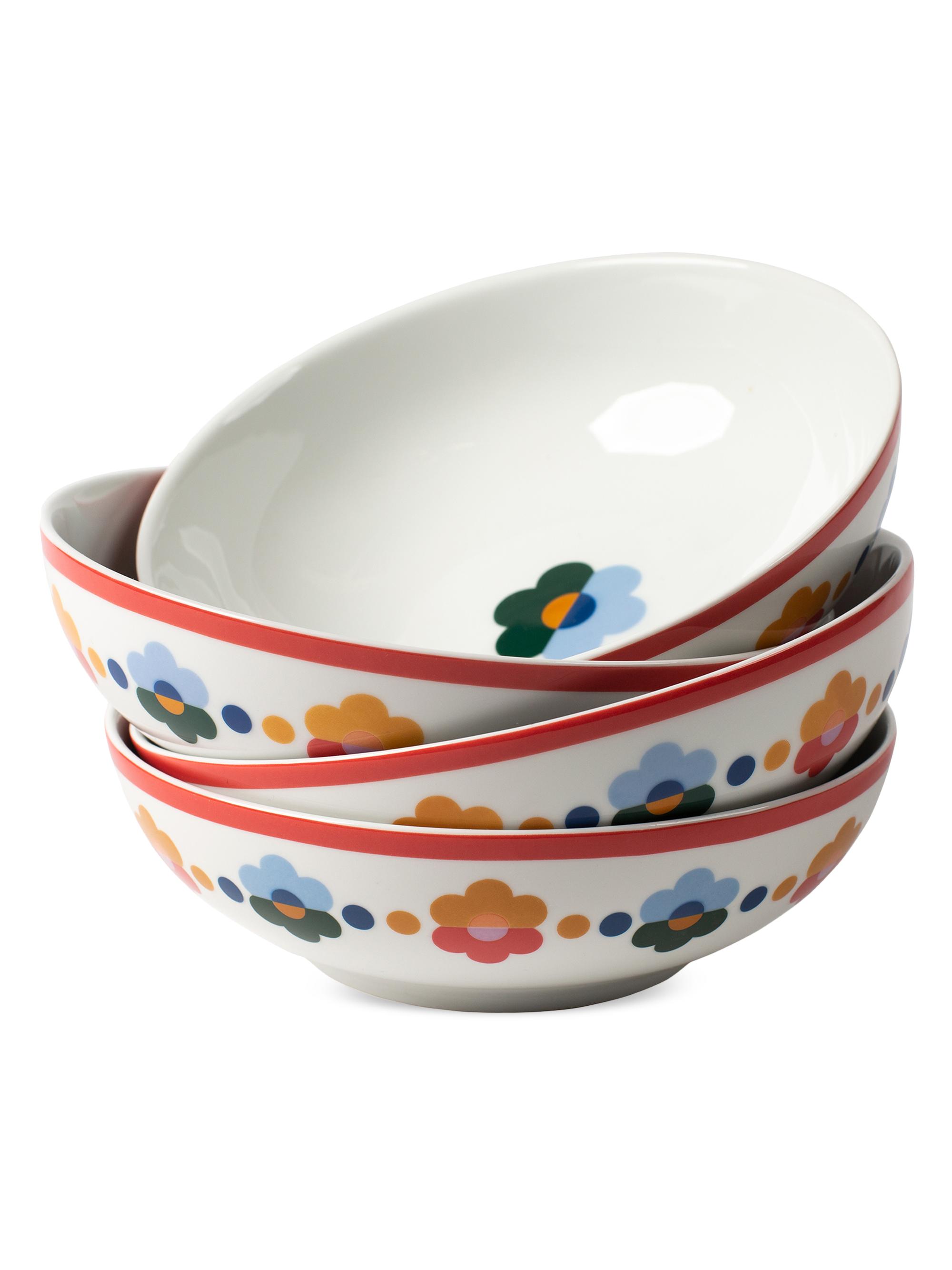Misette Floral 4-Piece Cereal Bowl Set - Floral