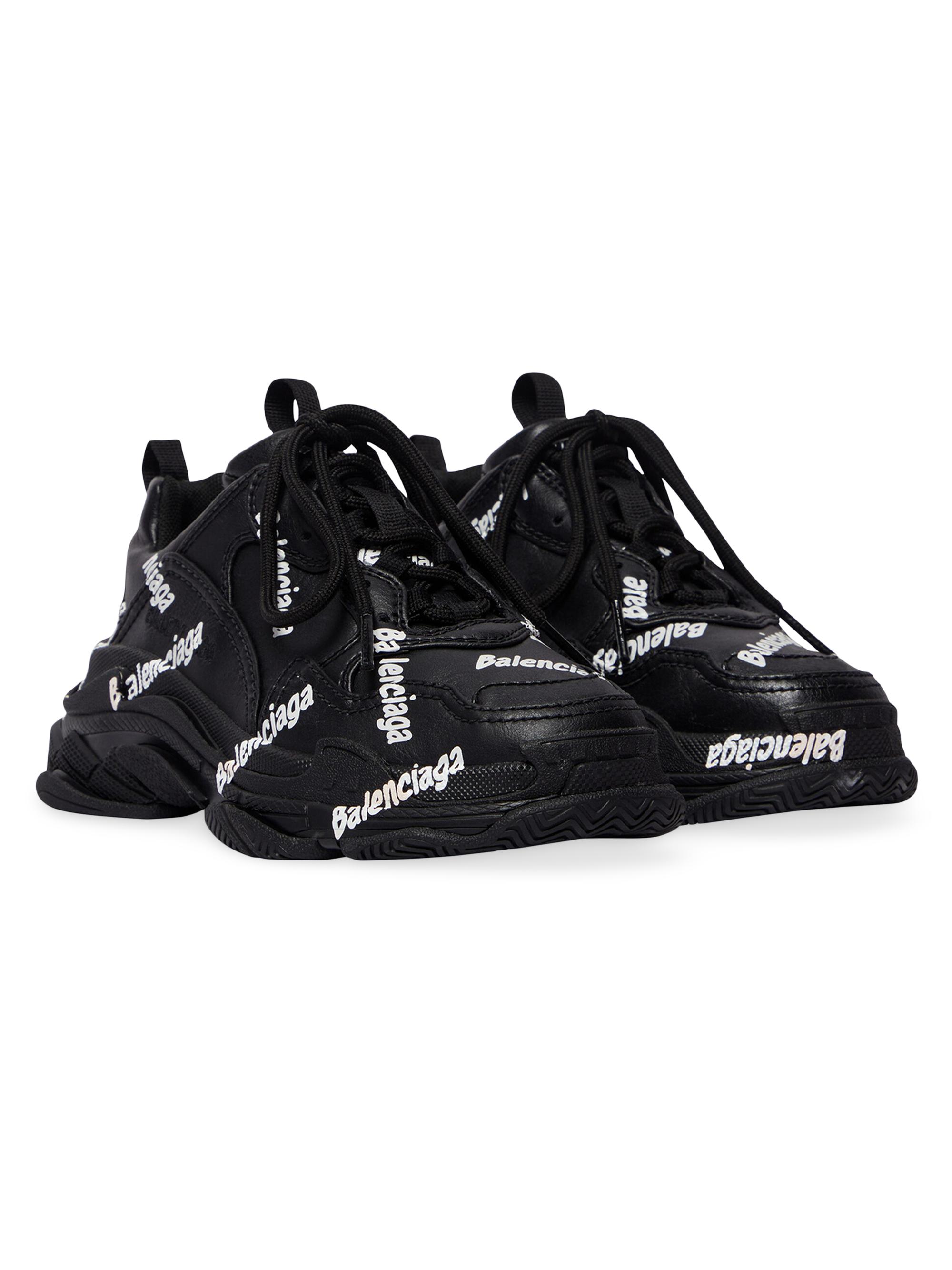 Balenciaga Kid's Triple S Logotype Sneakers | Saks Fifth Avenue
