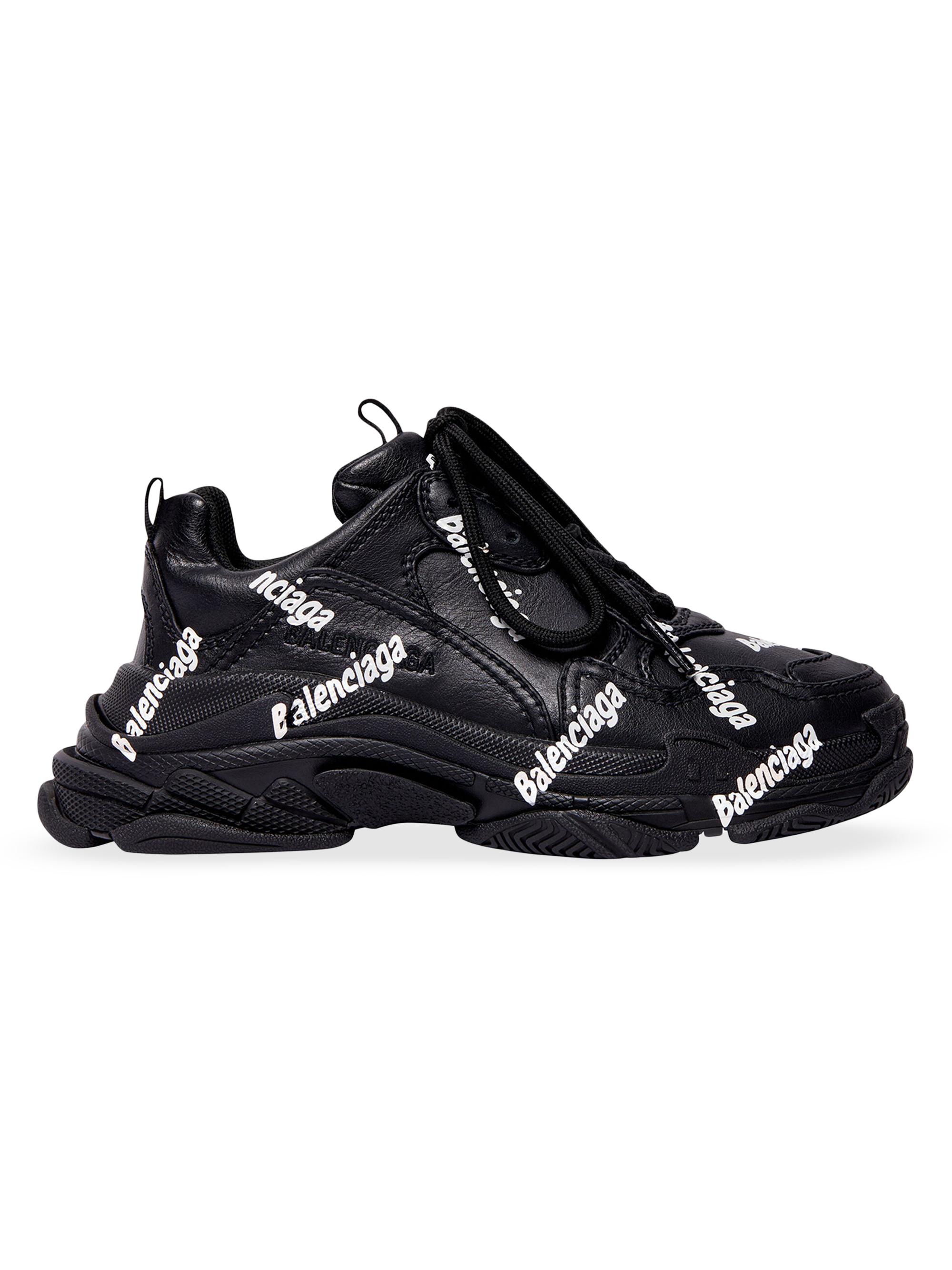 スニーカー BALENCIAGA KIDS Triple S 28(17cm) Balenciaga Kid's Triple S Logotype Sneakers | Saks Fifth Avenue