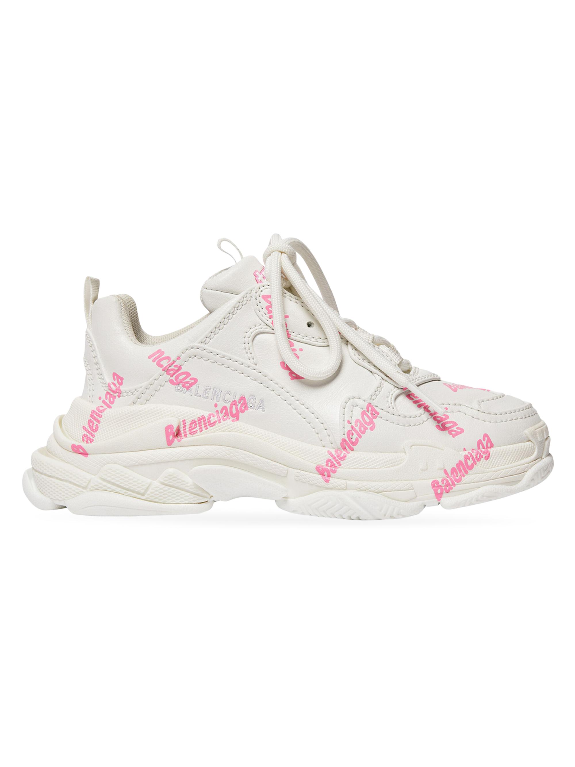 Balenciaga Kid's Triple S Logotype Sneakers | Saks Fifth Avenue