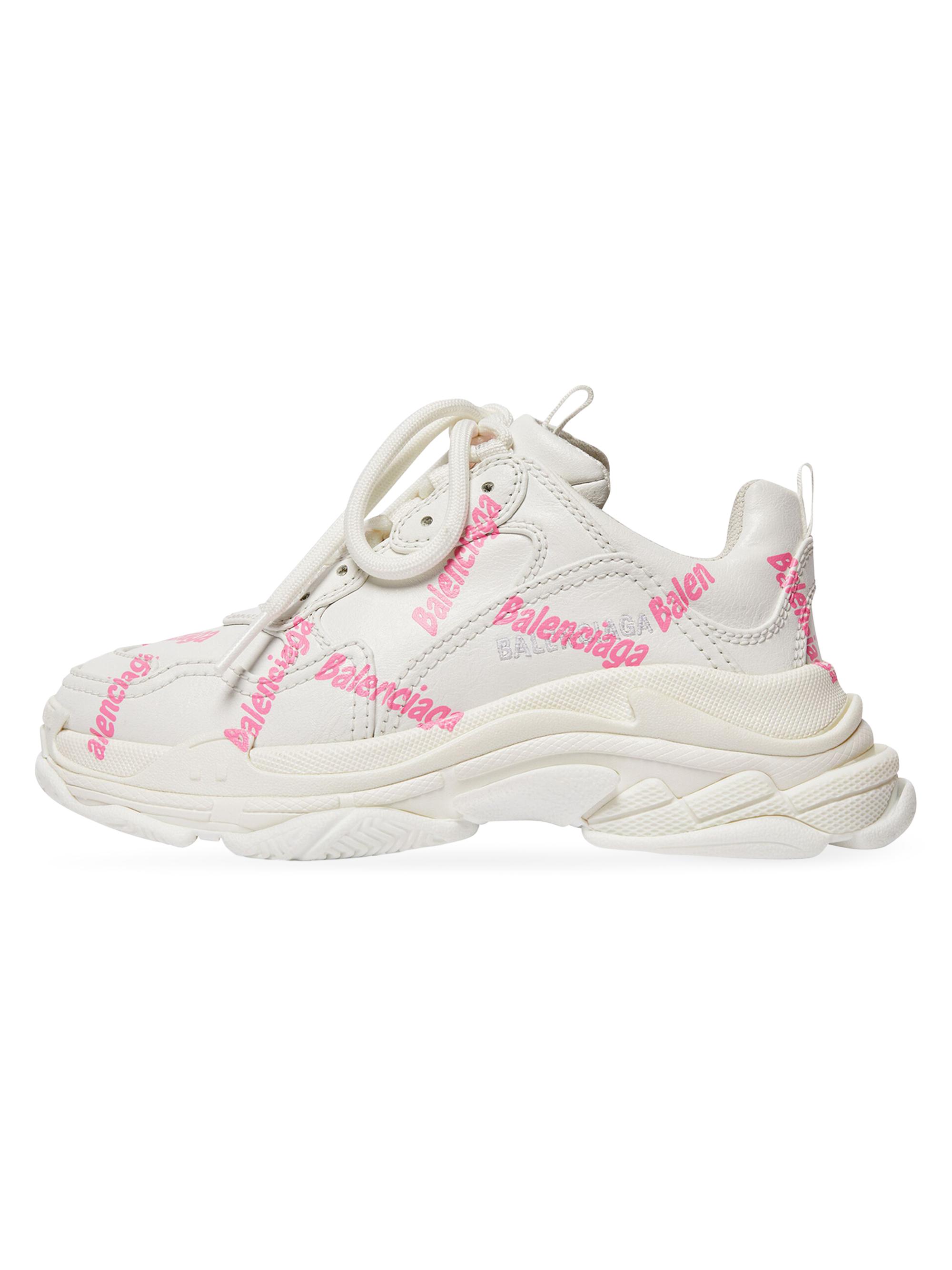 Balenciaga Kid's Triple S Logotype Sneakers | Saks Fifth Avenue