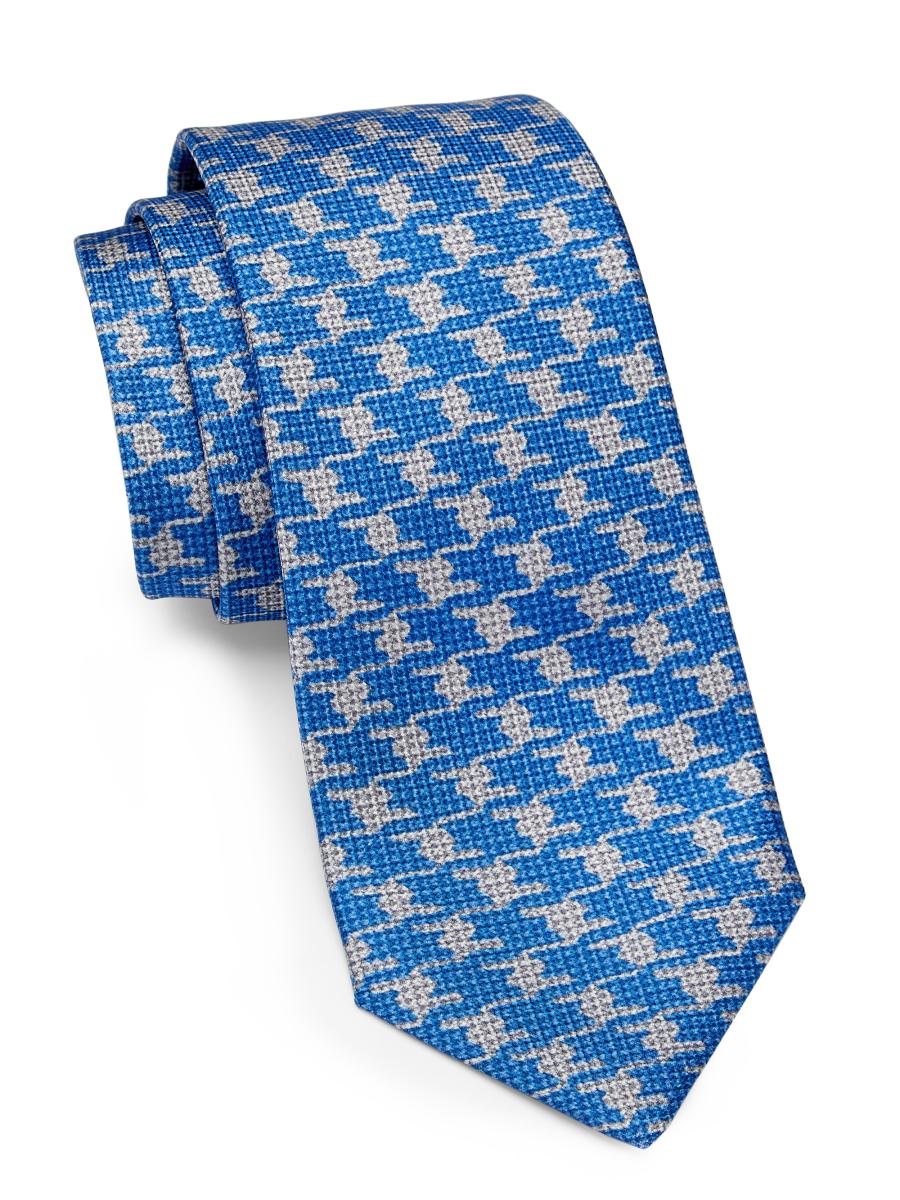小物 Needles LOGO silk tie Zig Zag Woven Silk Tie in Claret & Red – Seaward & Stearn