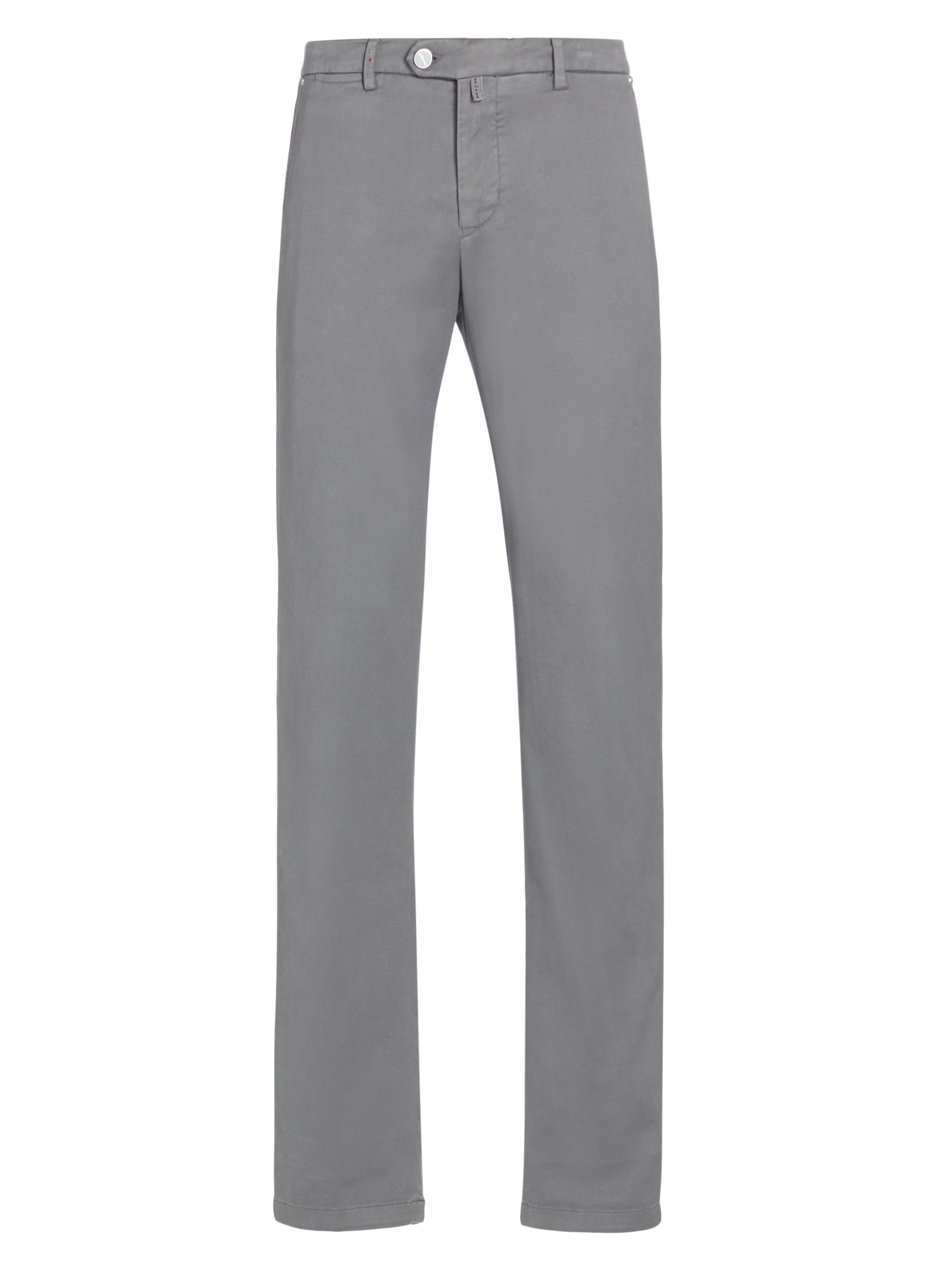 Kiton Men's Flat-Front Cotton-Blend Pants - Grey