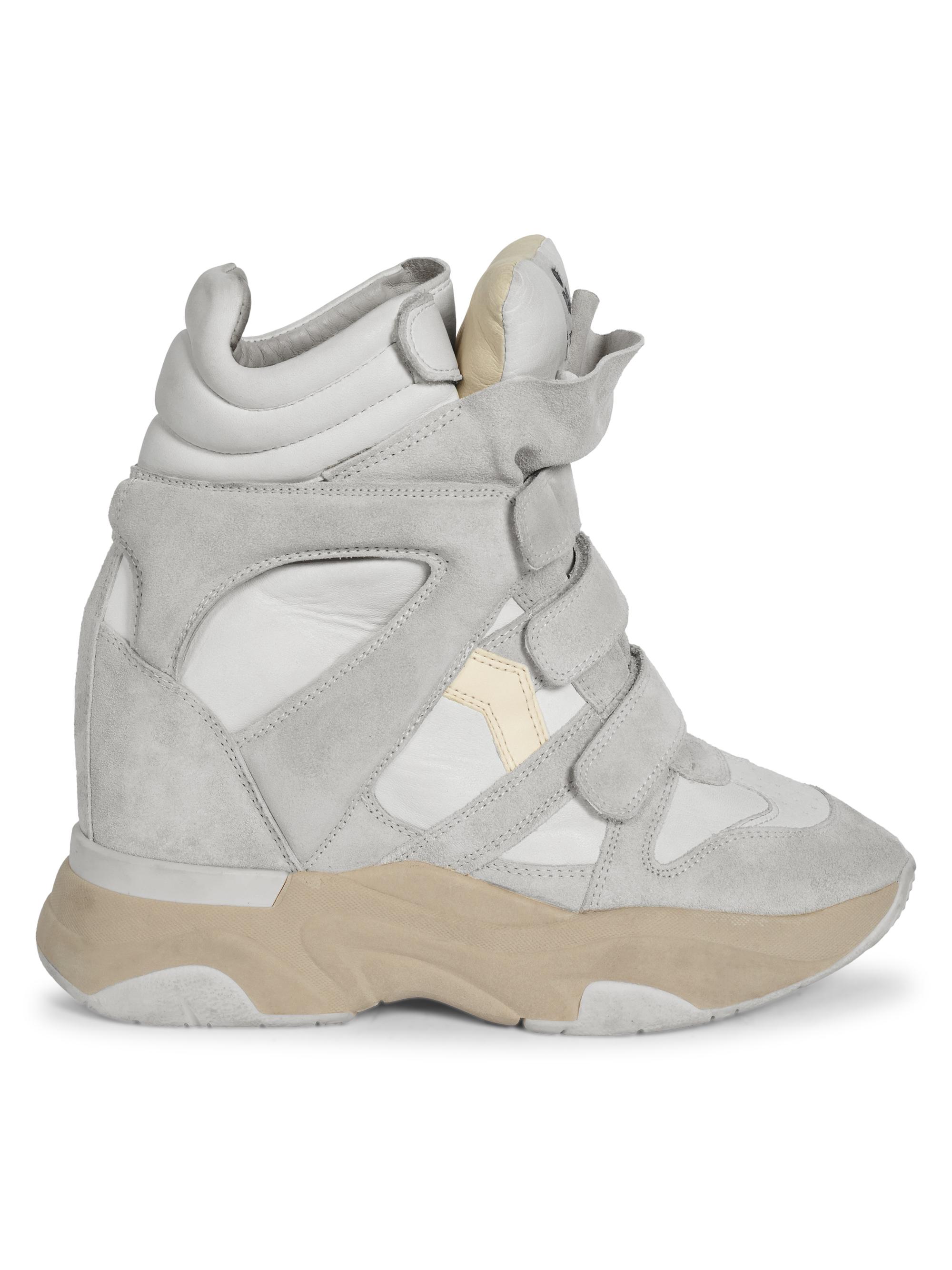 Isabel Marant Women's Balskee 50MM High-Top Wedge Sneakers - White