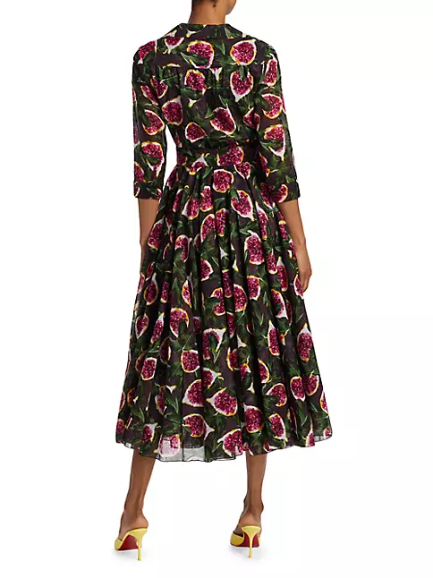 Shop Samantha Sung Aster Fruit Midi-Shirtdress | Saks Fifth Avenue