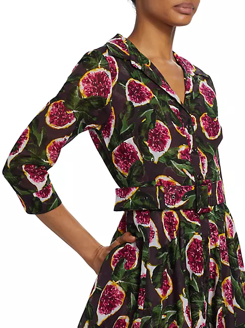 Shop Samantha Sung Aster Fruit Midi-Shirtdress | Saks Fifth Avenue
