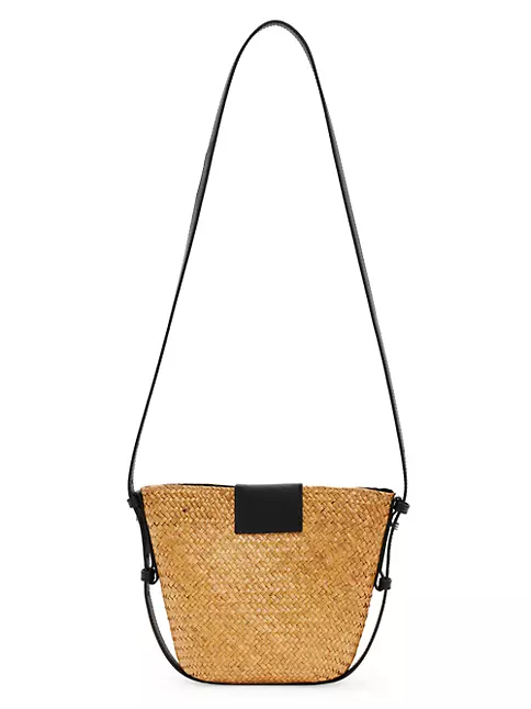 Shop AllSaints Ebro Straw Crossbody Bag | Saks Fifth Avenue
