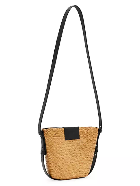 Shop AllSaints Ebro Straw Crossbody Bag | Saks Fifth Avenue