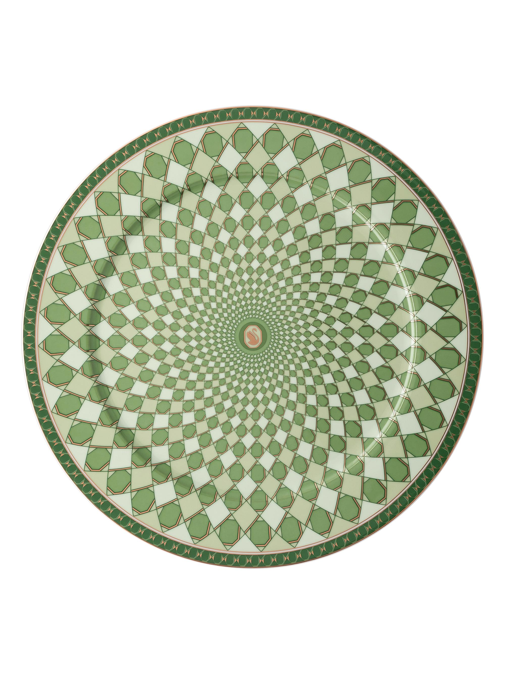 Rosenthal Swarovski x  Signum Service Plate - Green