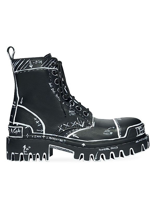 Shop Balenciaga Strike 20mm Lace-Up Boots Sketch | Saks Shop Balenciaga Strike 20mm Lace-Up Boots Sketch | Saks