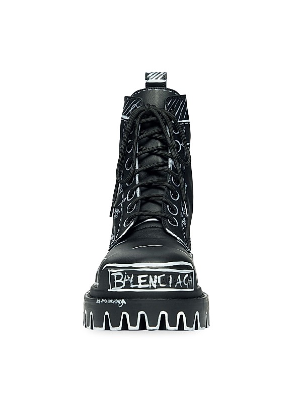 Shop Balenciaga Strike 20mm Lace-Up Boots Sketch | Saks Shop Balenciaga Strike 20mm Lace-Up Boots Sketch | Saks