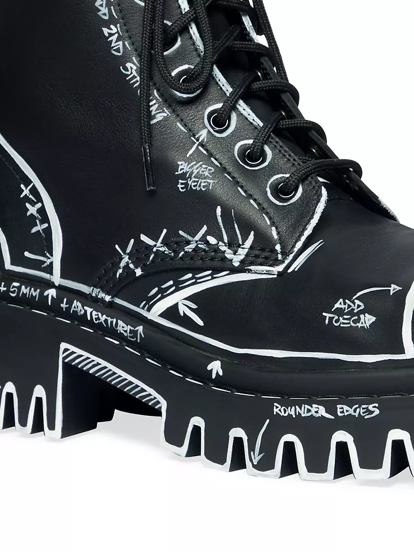 Shop Balenciaga Strike 20mm Lace-Up Boots Sketch | Saks Shop Balenciaga Strike 20mm Lace-Up Boots Sketch | Saks