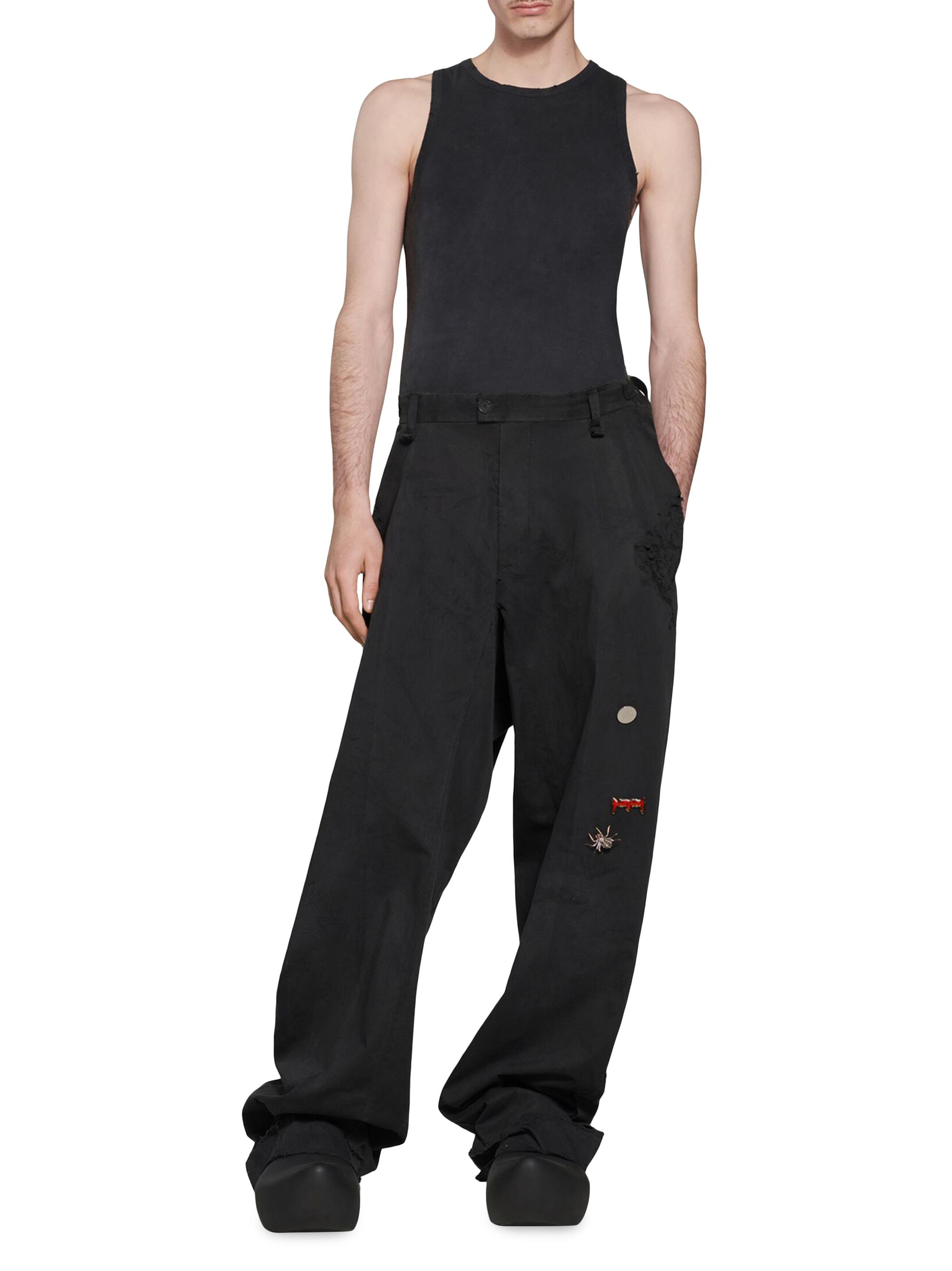 8681. BALENCIAGA ラップ ワイド クロップドパンツ シルク混 BALENCIAGA Striped satin-jacquard wide-leg pants | NET-A-PORTER