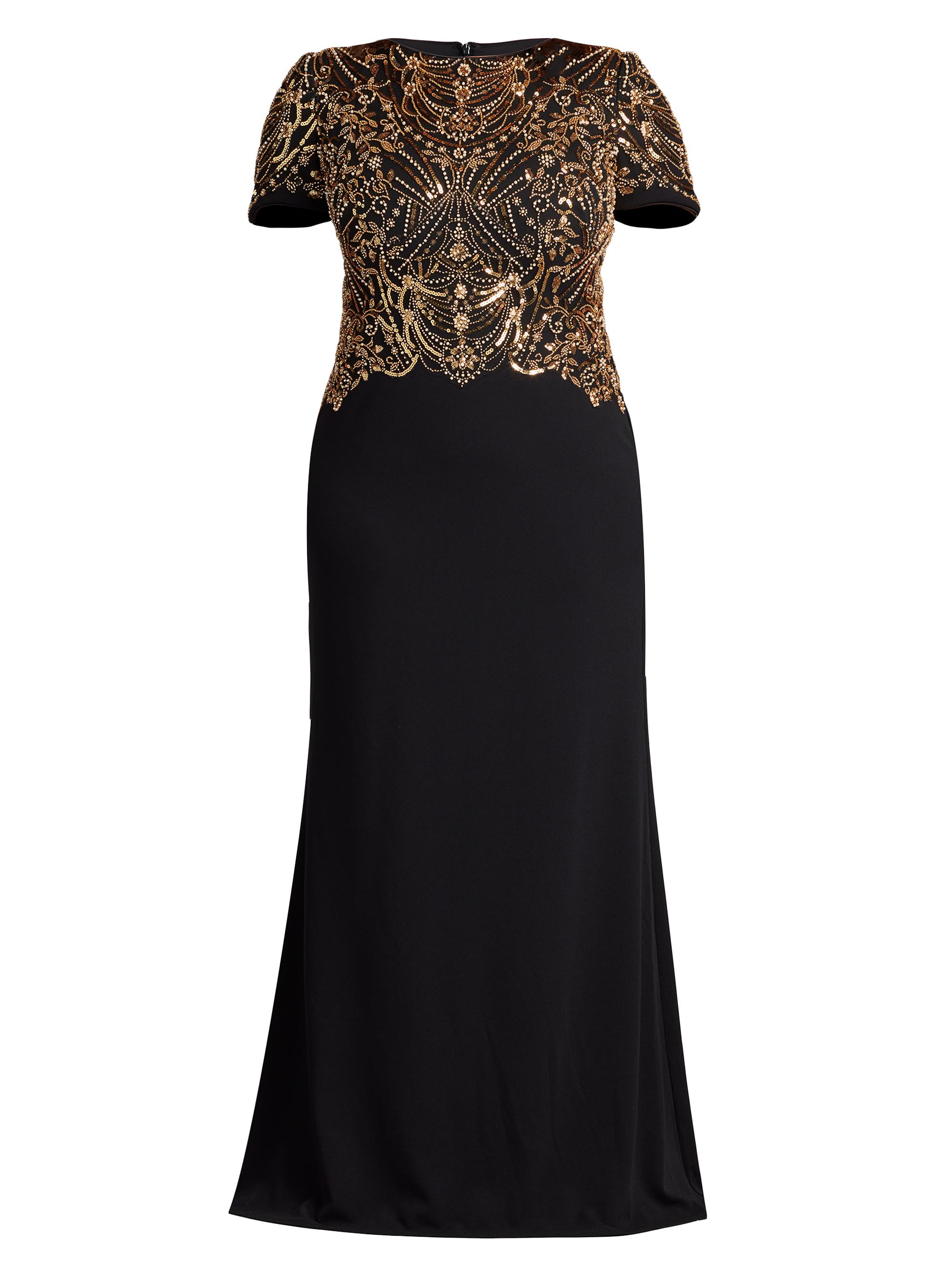green emerald velvet dress Tadashi Shoji BSJ24131L