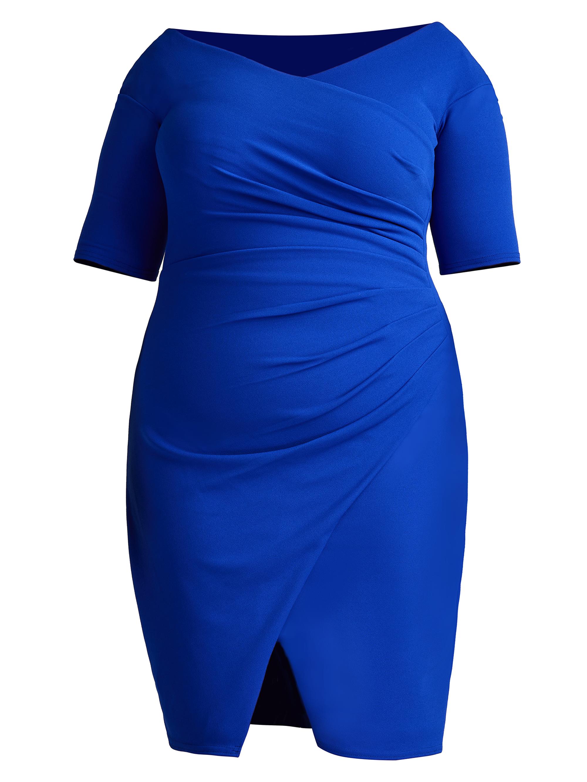 Tadashi Shoji Plus Ruched Crepe Bodycon Dress | Saks Fifth Avenue
