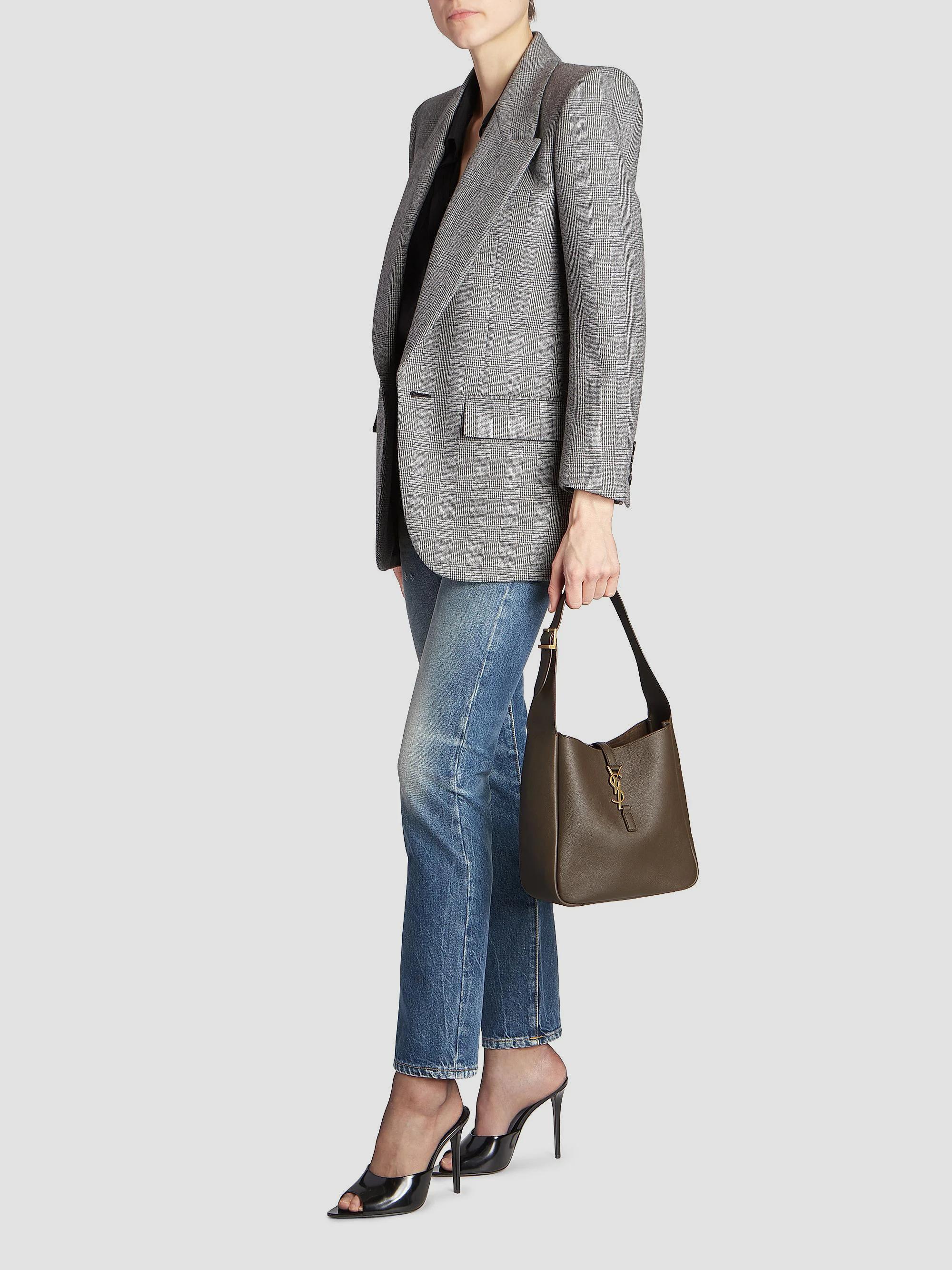 Saint Laurent Le 5 à 7 Supple Small Shoulder Bag in Grained