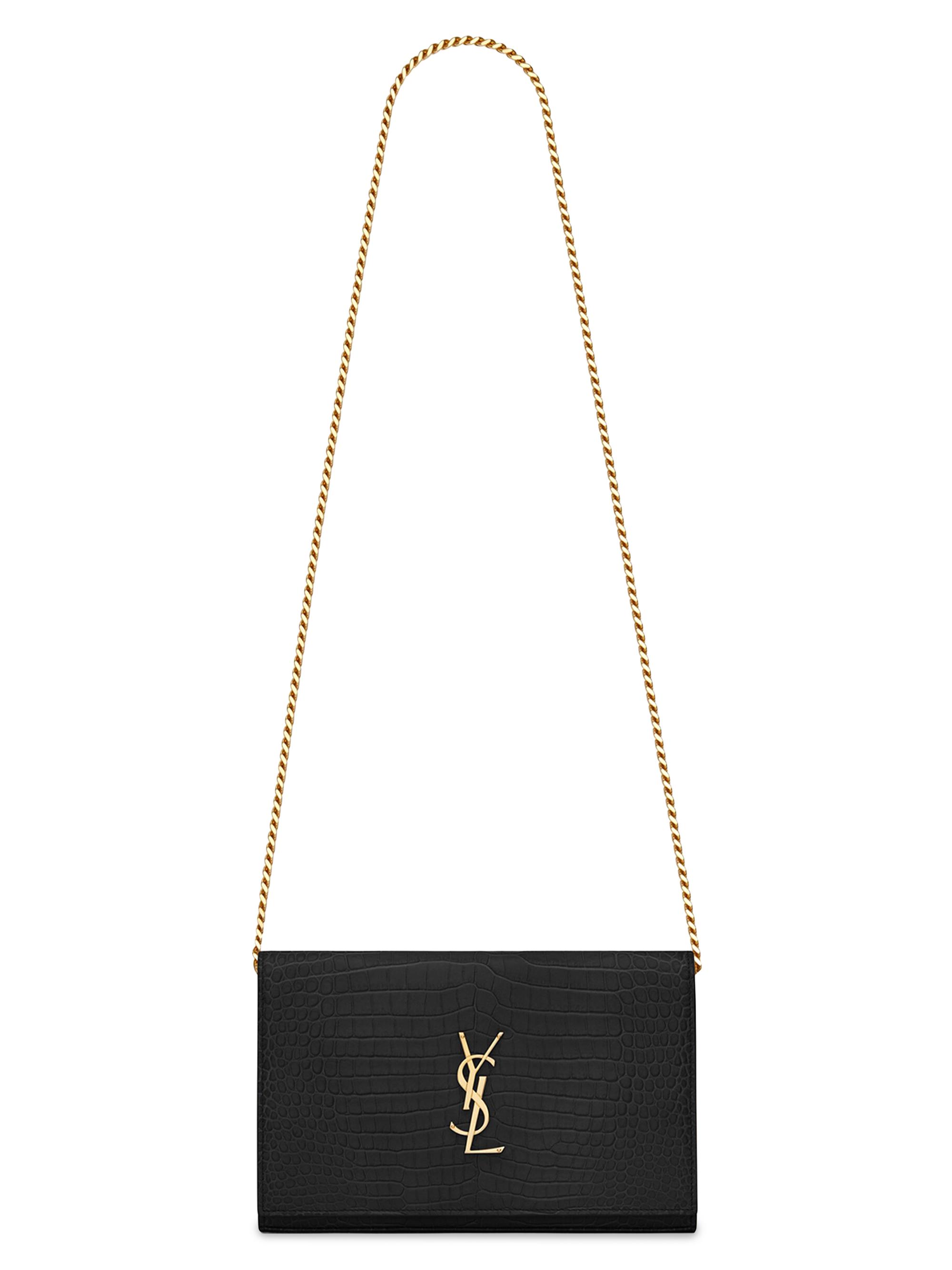Saint Laurent Kate Small Chain Crossbody Bag in Grain De Poudre