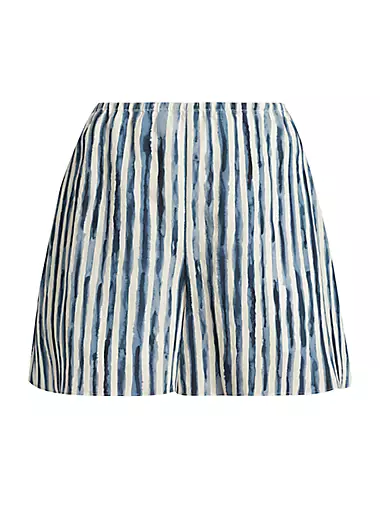 Painterly Stripe Pull-On Shorts