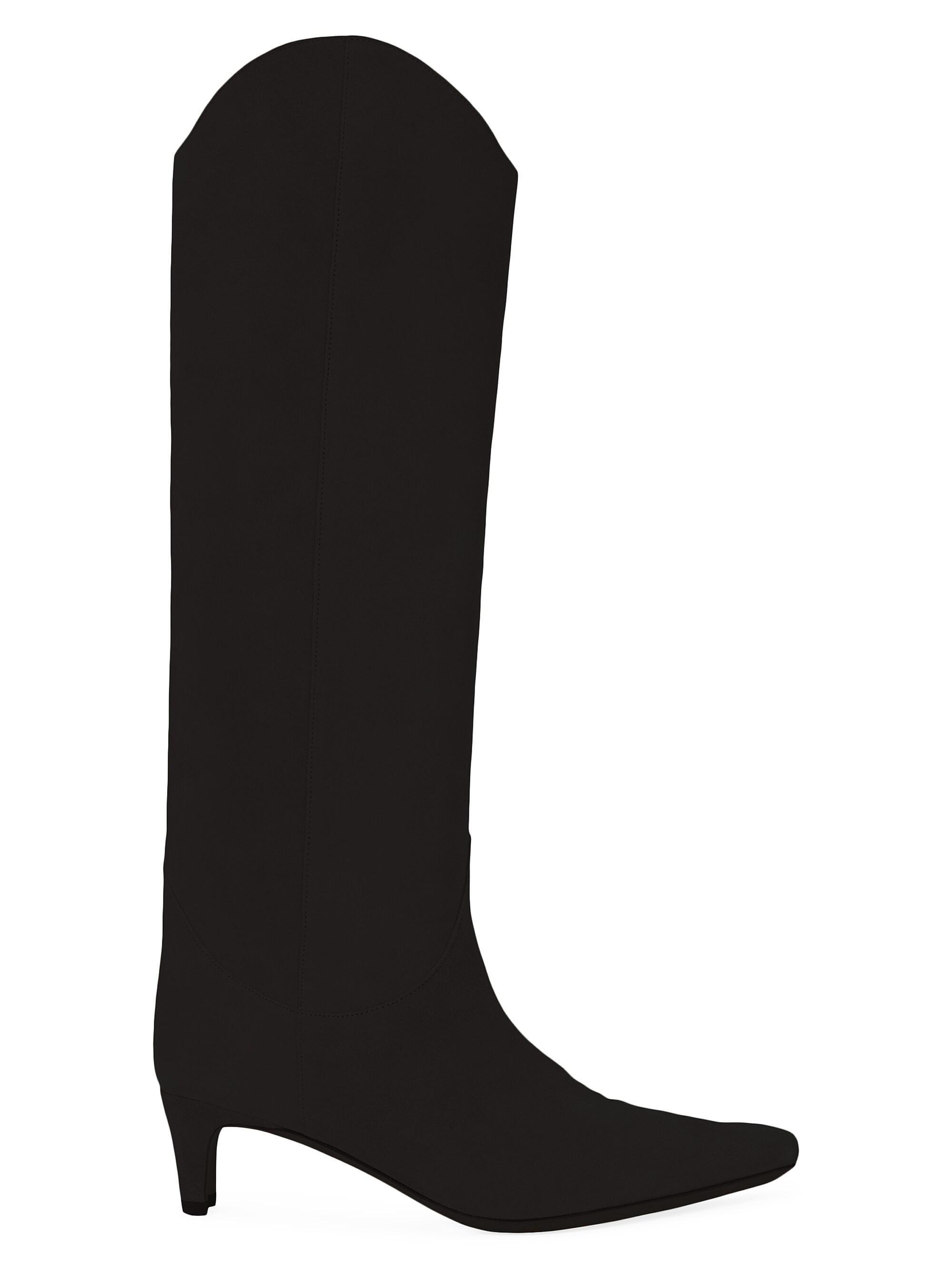 Staud Women's Western Suede Wally Boots - Black