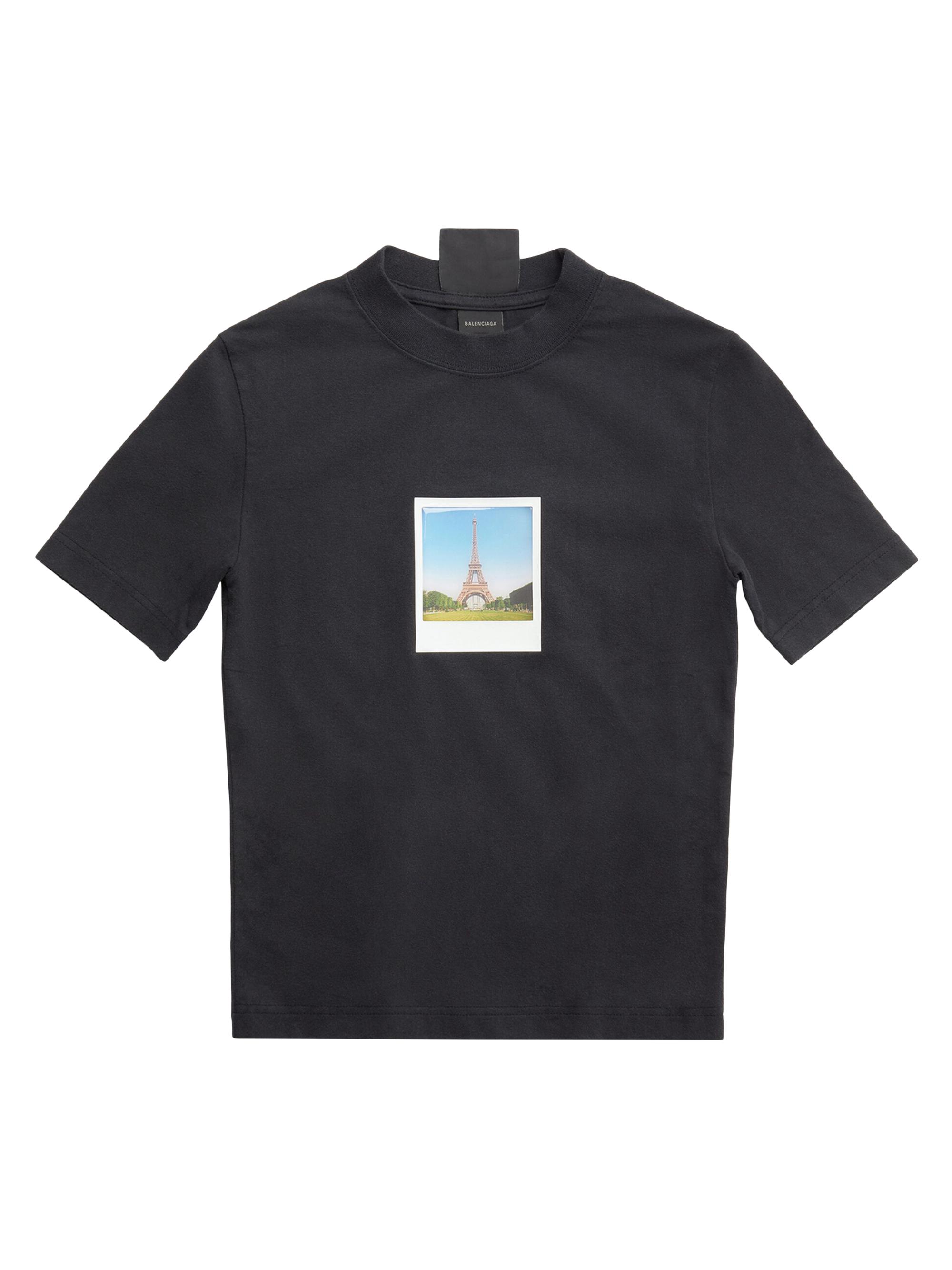 Balenciaga Paris By Day Tight T-Shirt Small Fit | Saks Fifth Avenue