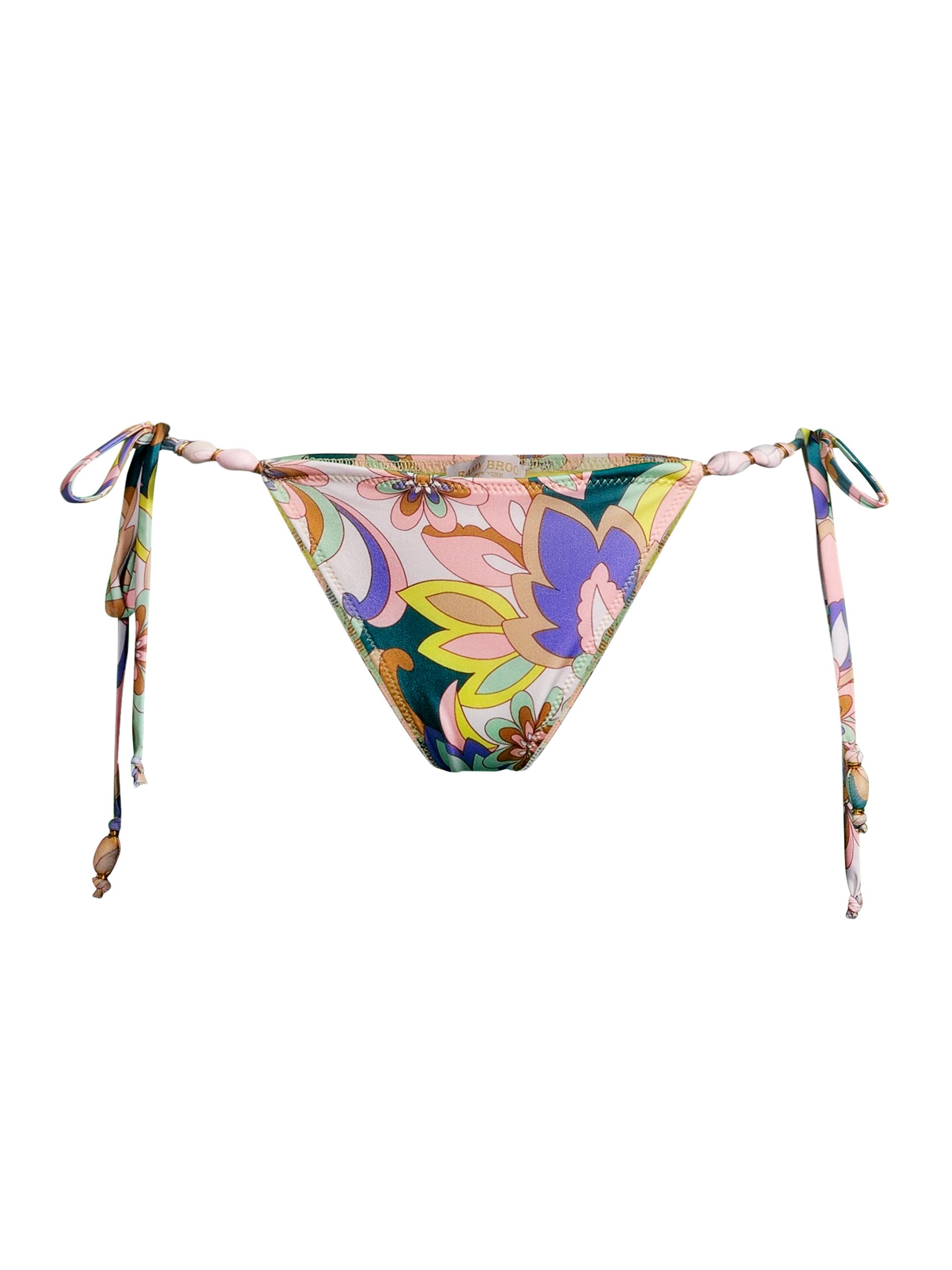 Ramy Brook Women's Paula Tie-Side Bikini Bottom - Lemon Multi