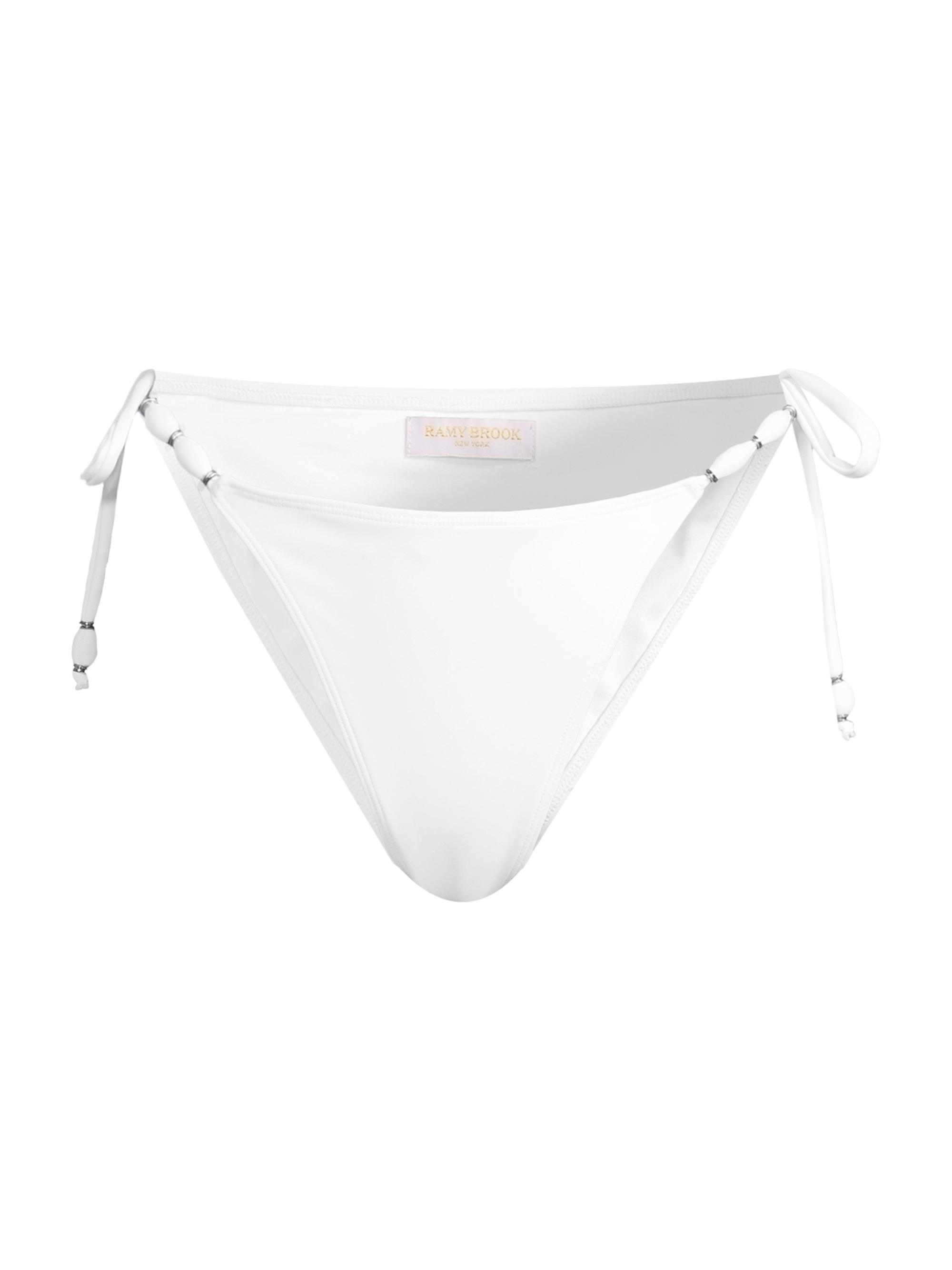 Ramy Brook Women's Paula Mid-Rise Bikini Bottom - White